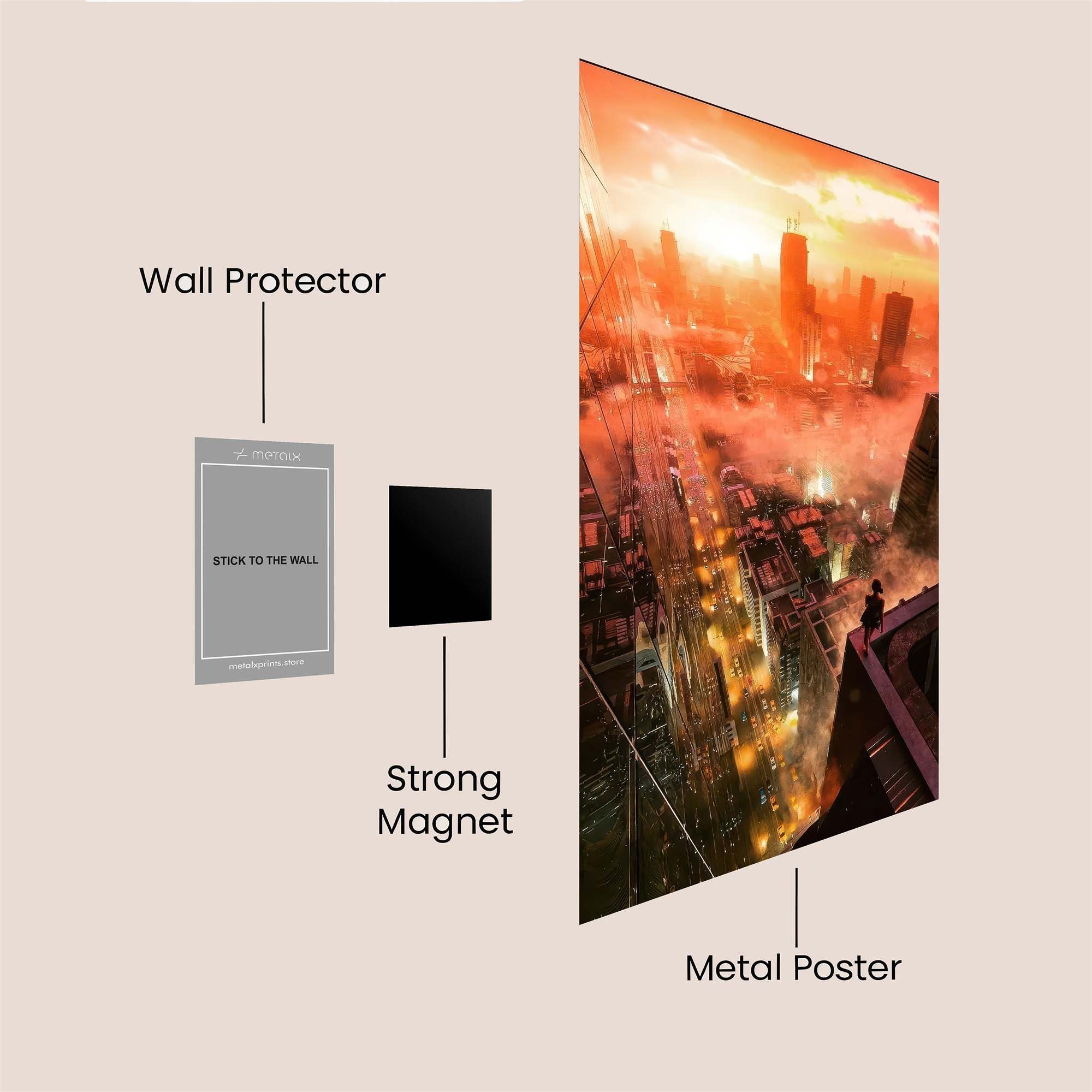 City Blaze Safe Wall Magnetic / M