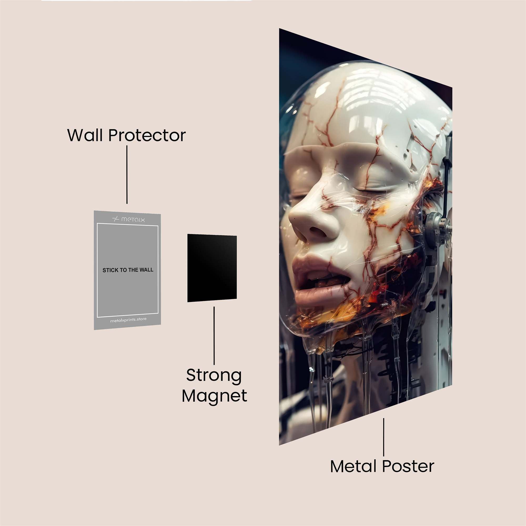 Android Melancholy Safe Wall Magnetic / M