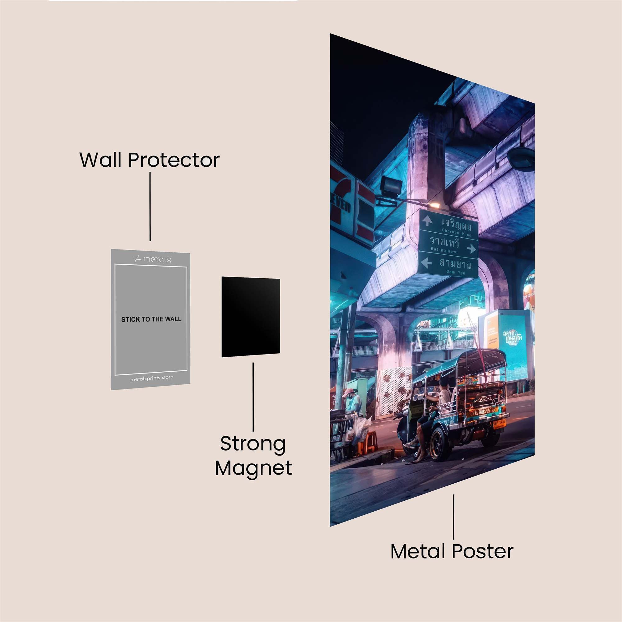 Bangkok Vibrant Safe Wall Magnetic / M
