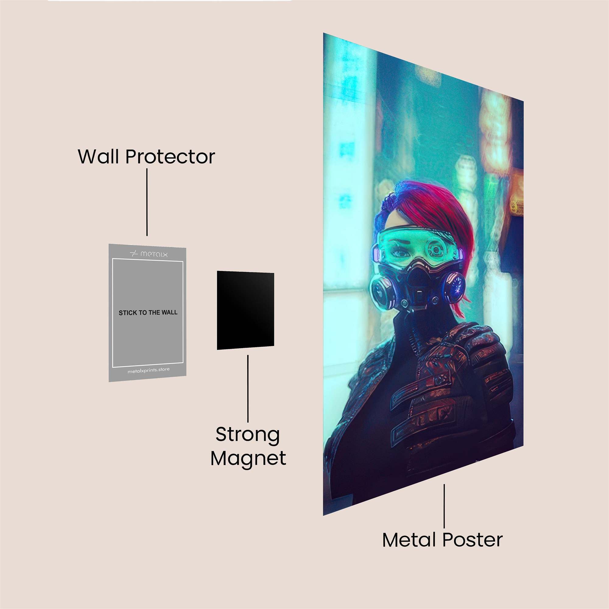 Neon Rebel Safe Wall Magnetic / M