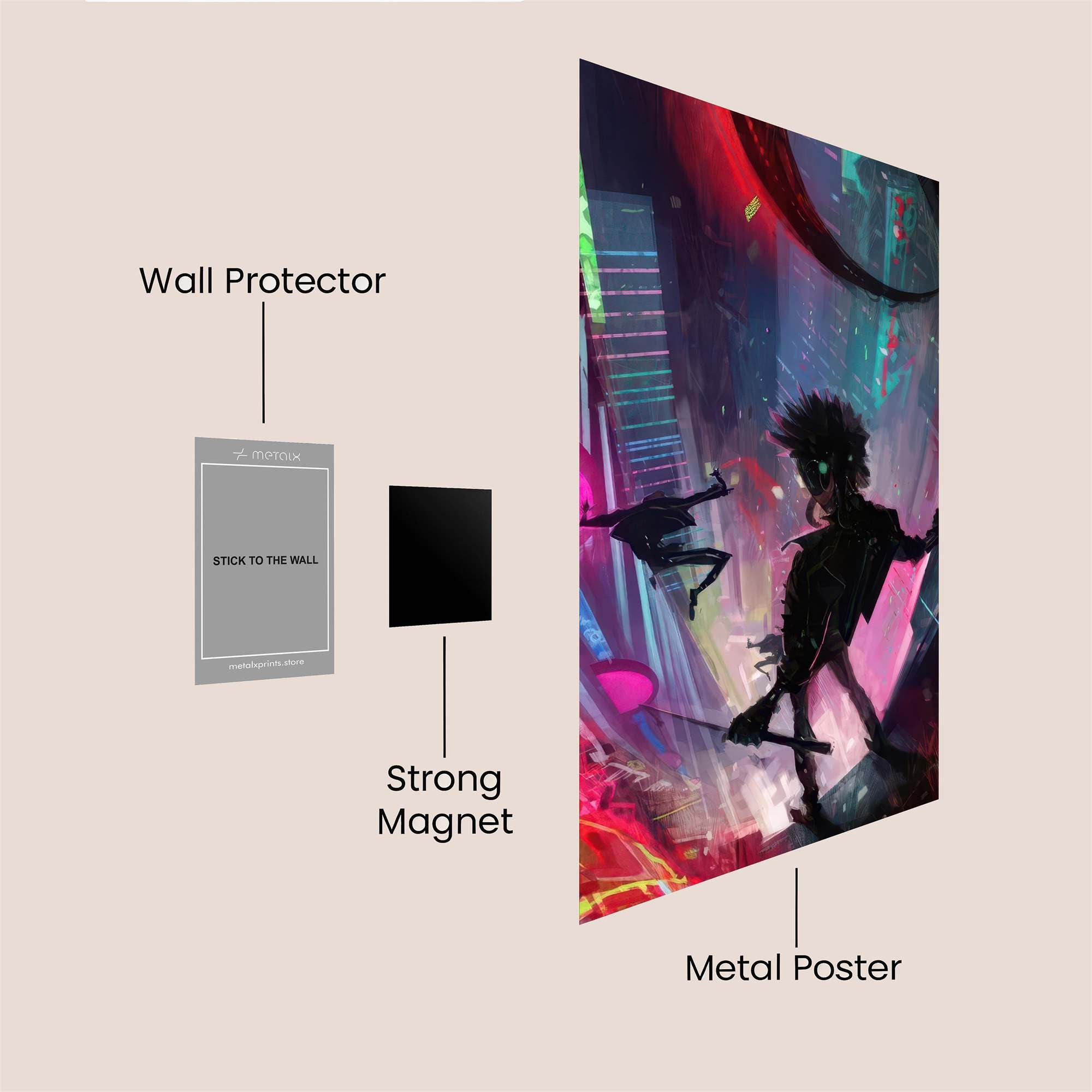 Neon Chaos Safe Wall Magnetic / M