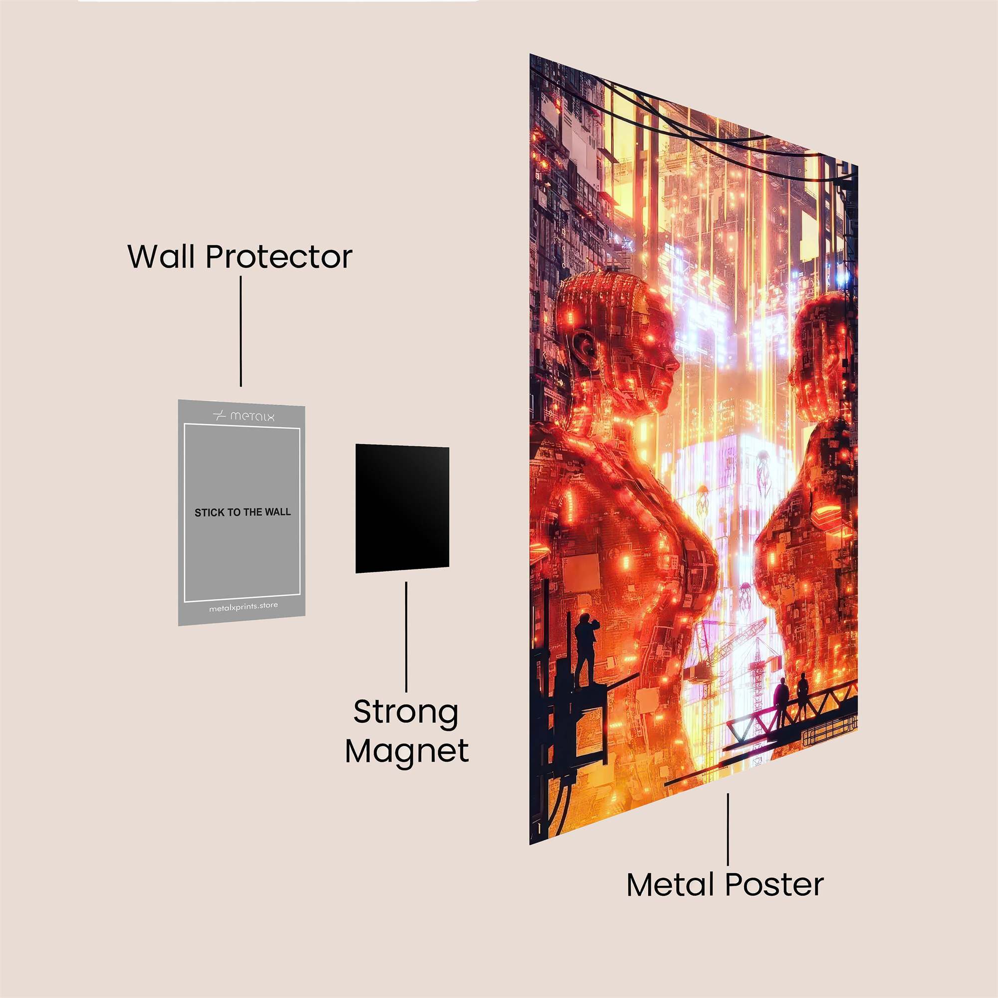 Cyber Embrace Safe Wall Magnetic / M