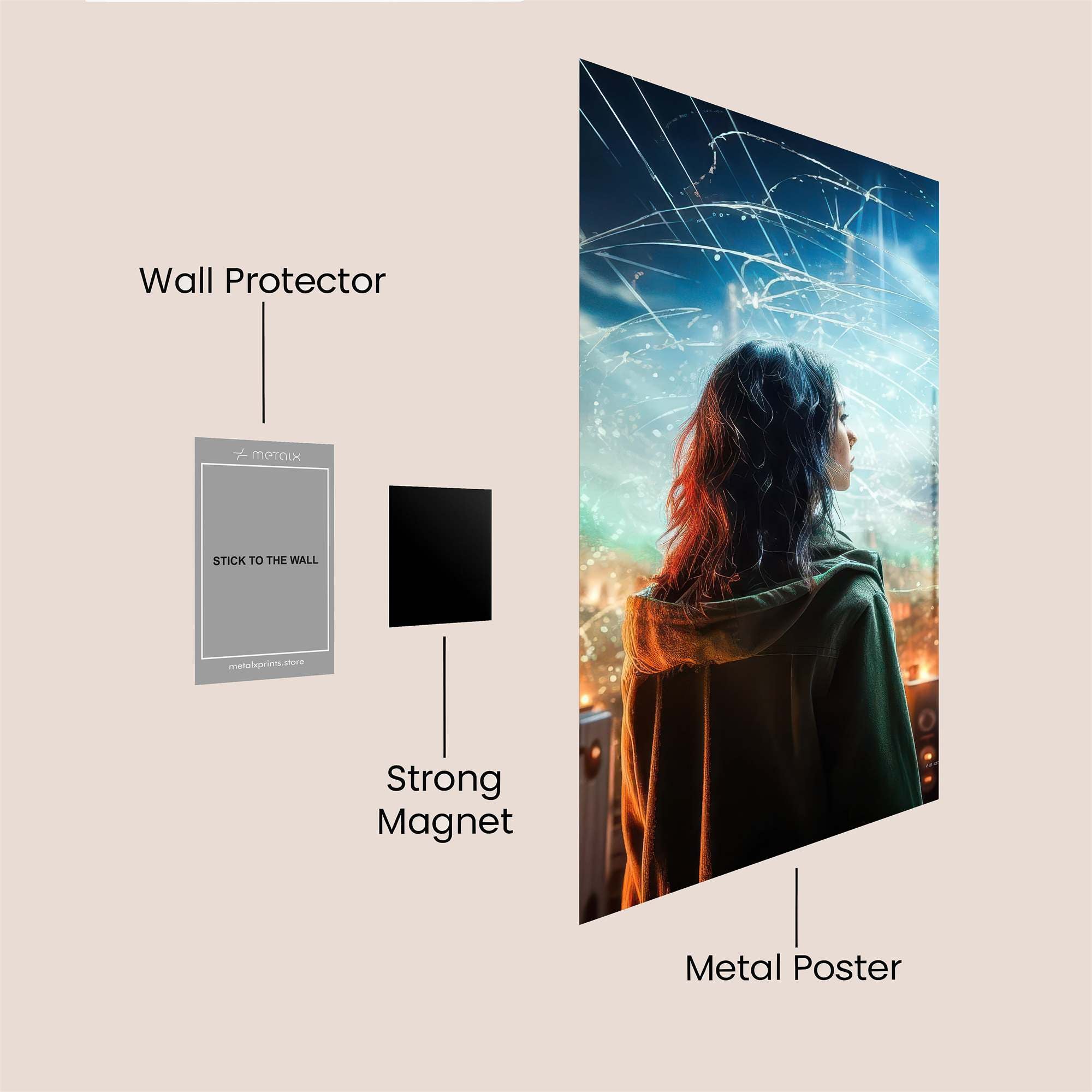 Neon Dreams Safe Wall Magnetic / M