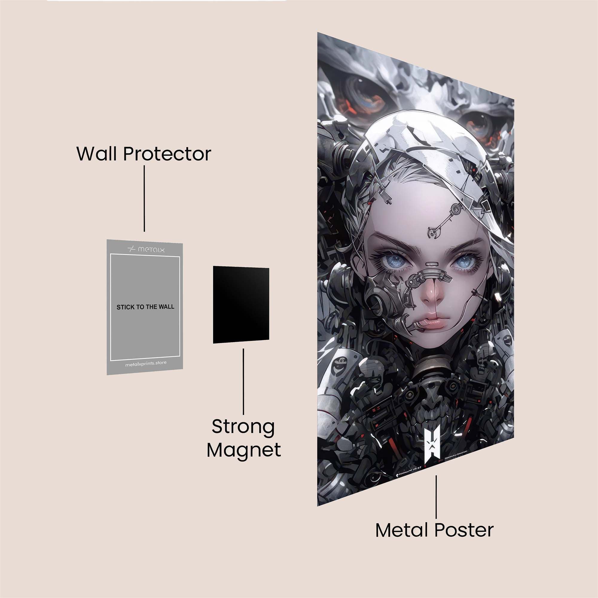 Cyber Serenity Safe Wall Magnetic / M