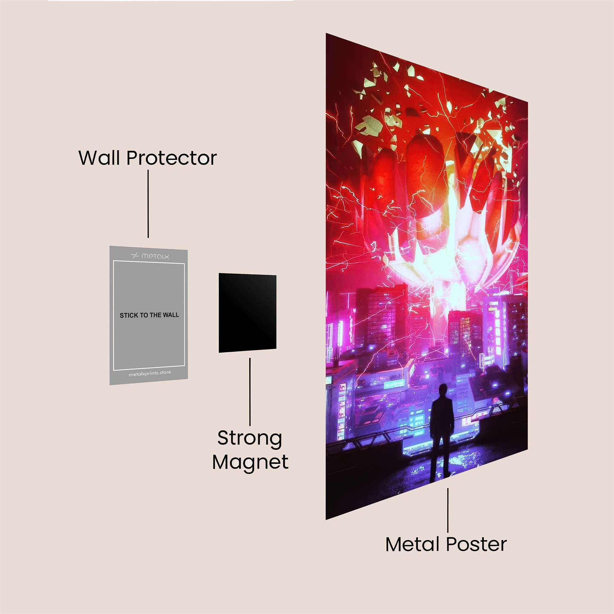 Neon Apocalypse Safe Wall Magnetic / M