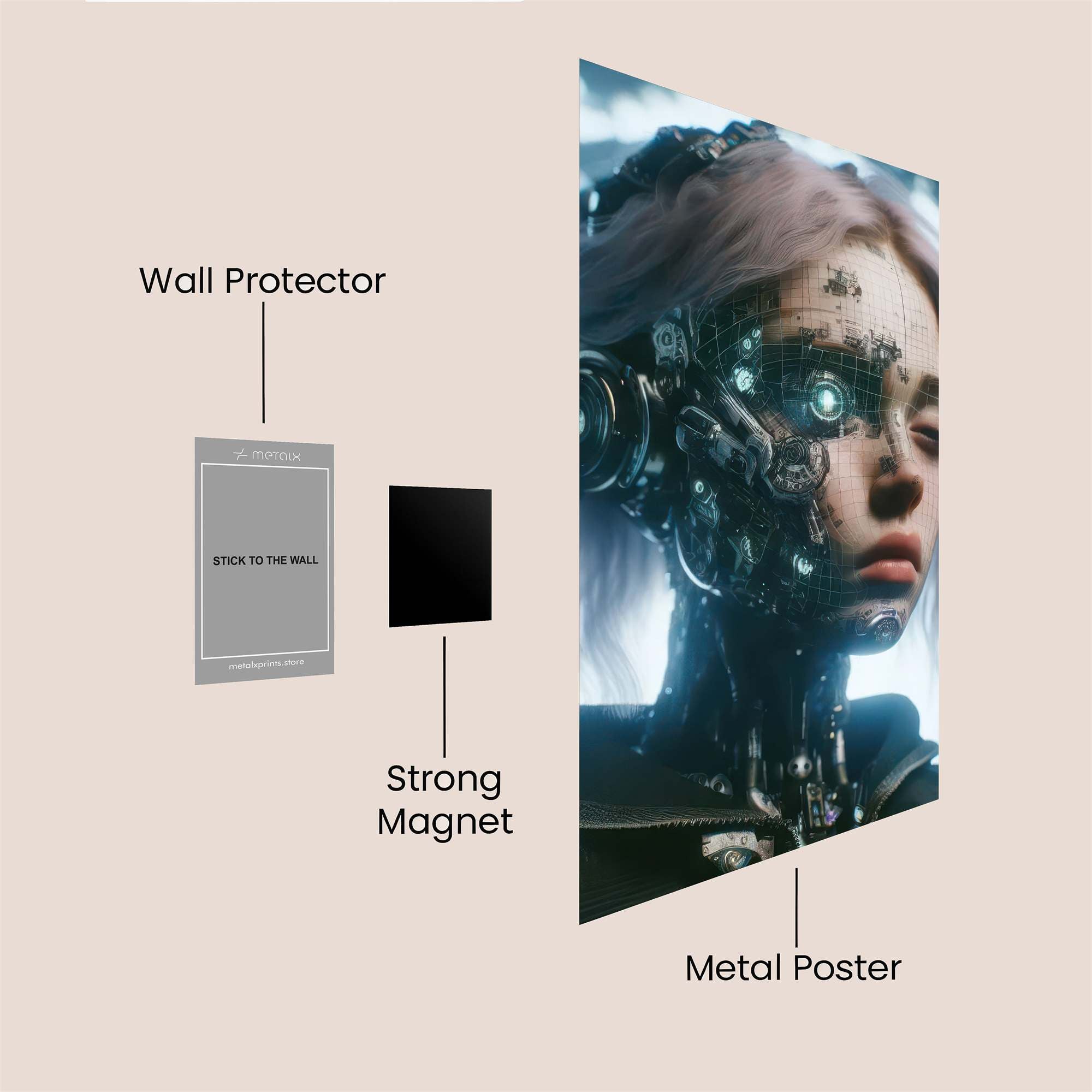 Cyber Serenity Safe Wall Magnetic / M
