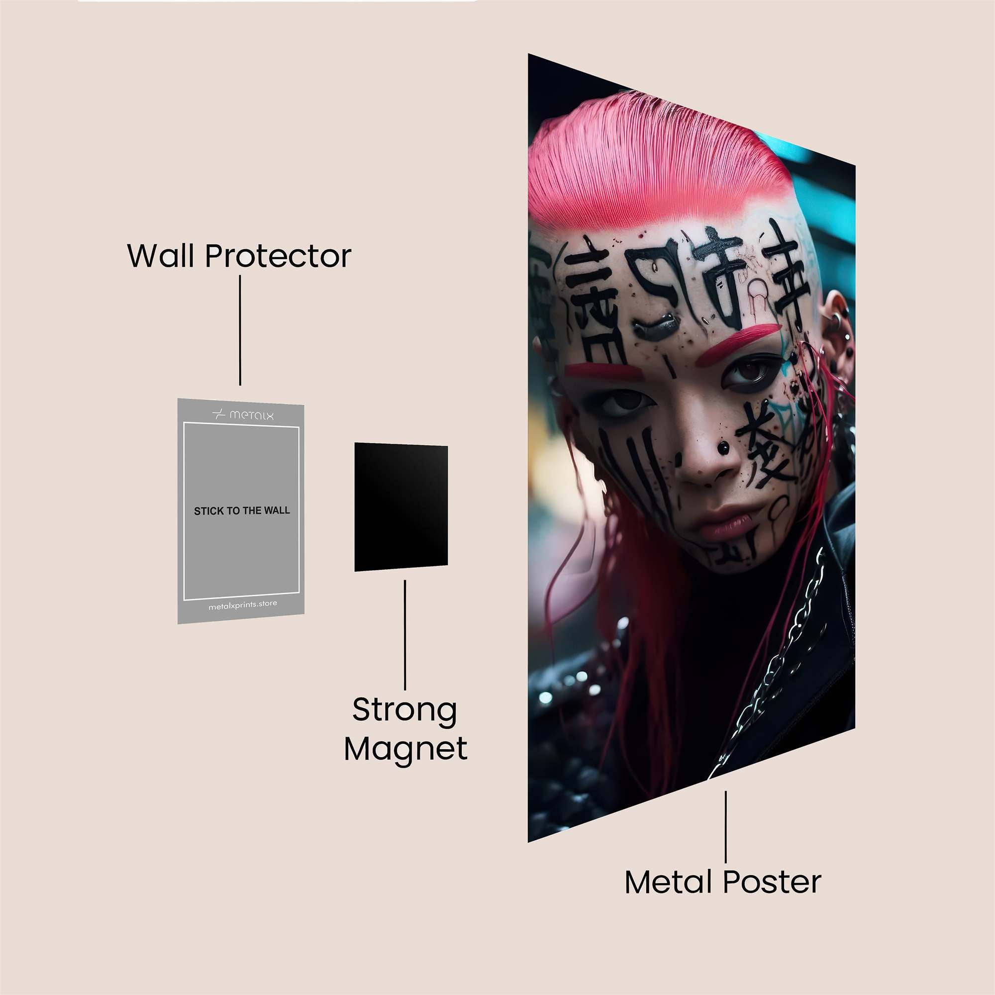 Cyber Rebel Safe Wall Magnetic / M