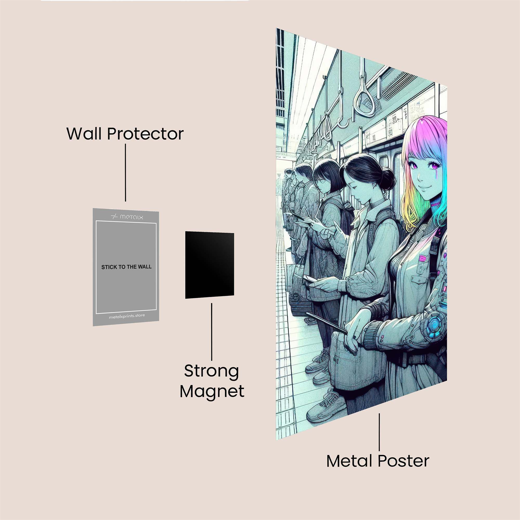 Rainbow Solitude Safe Wall Magnetic / M
