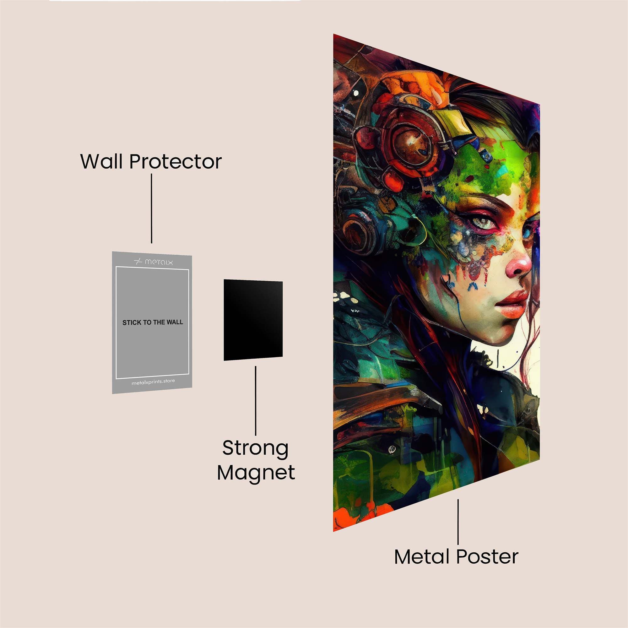 Cyberpunk Whimsy Safe Wall Magnetic / M