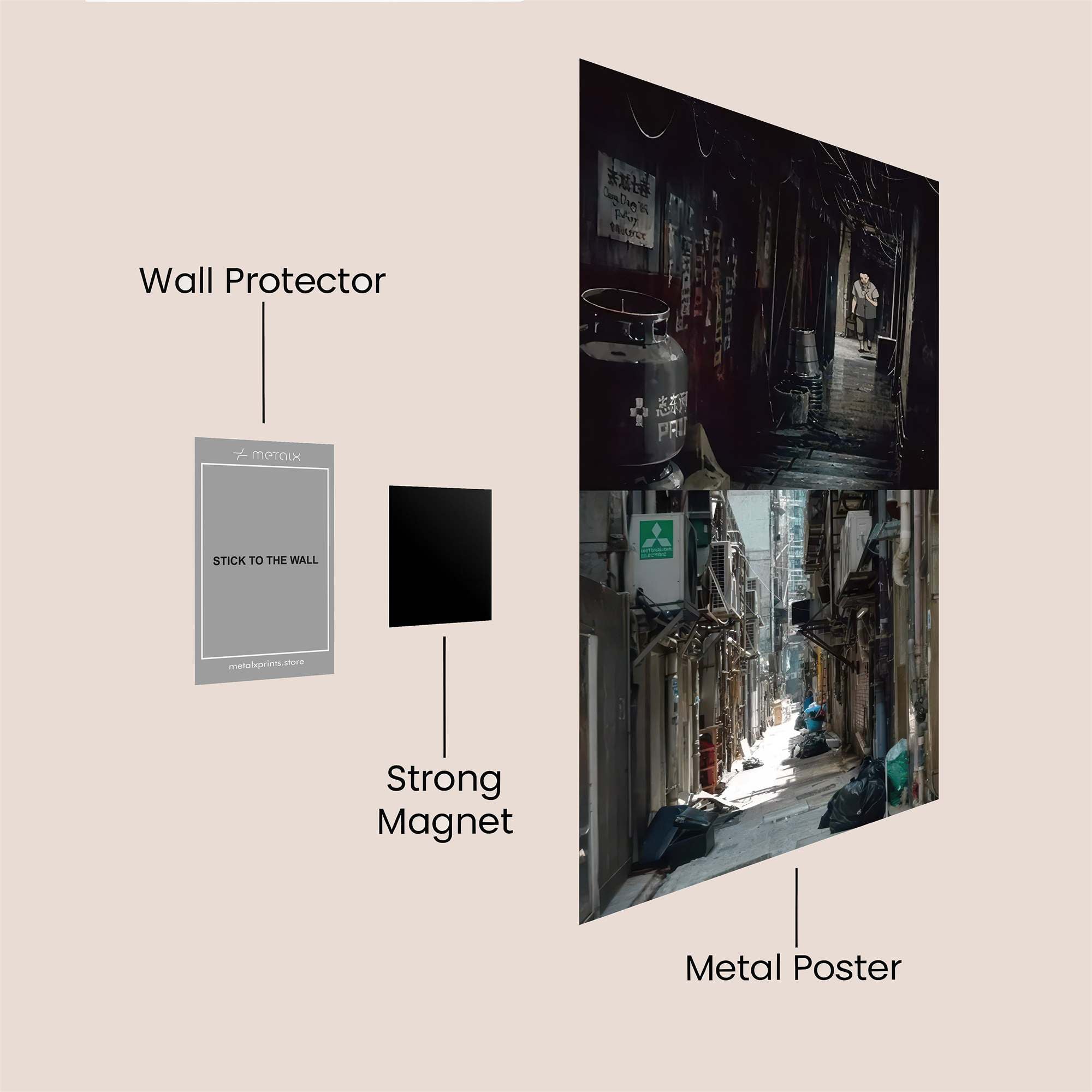 Alleyway Gloom Safe Wall Magnetic / M
