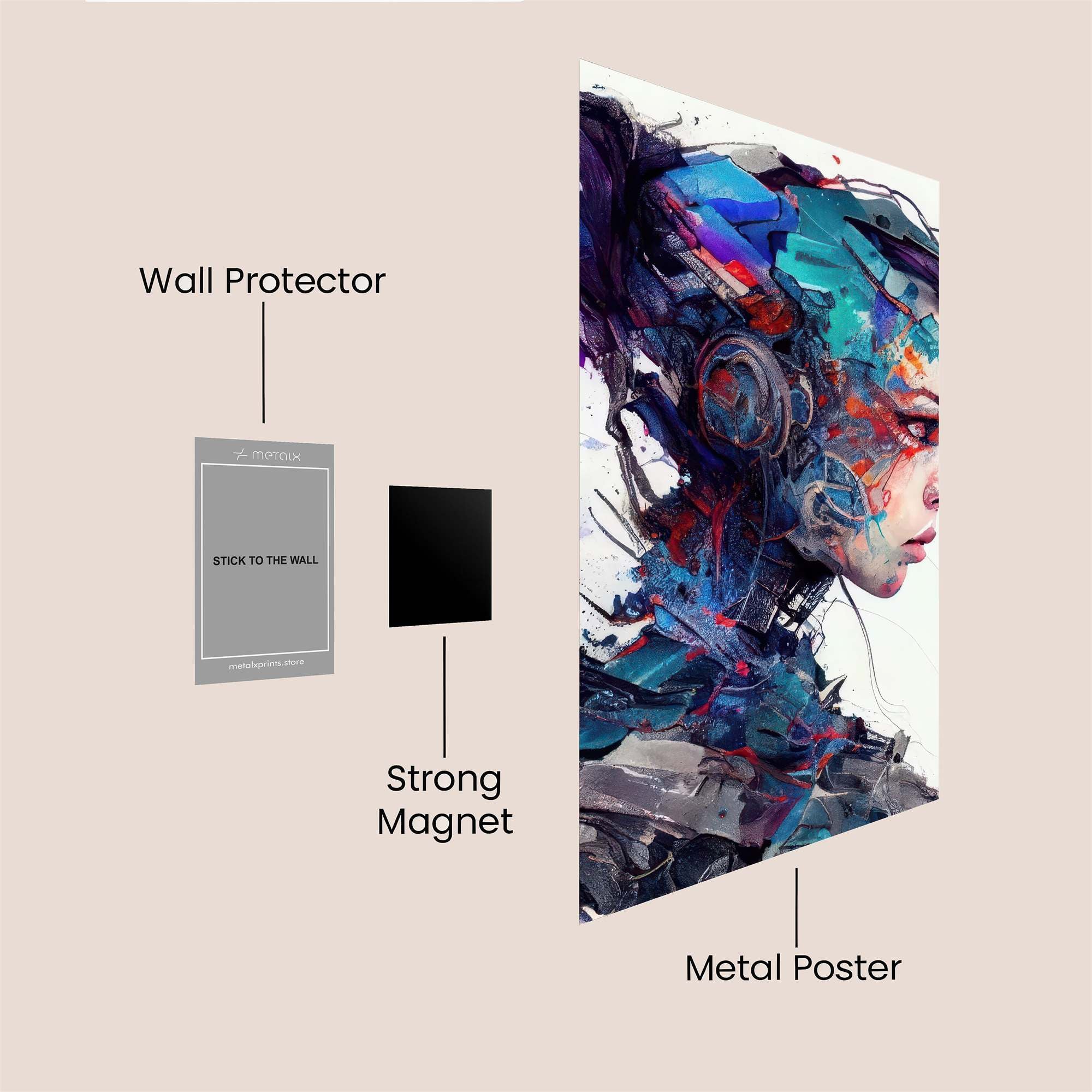 Cyber Serenity Safe Wall Magnetic / M
