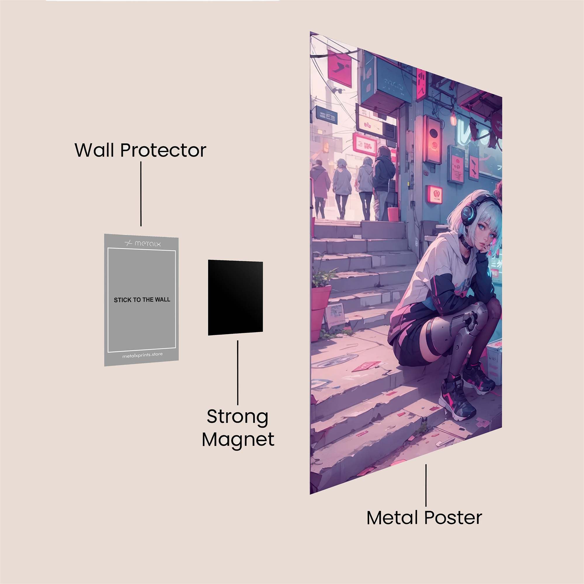 Cyber Serenity Safe Wall Magnetic / M