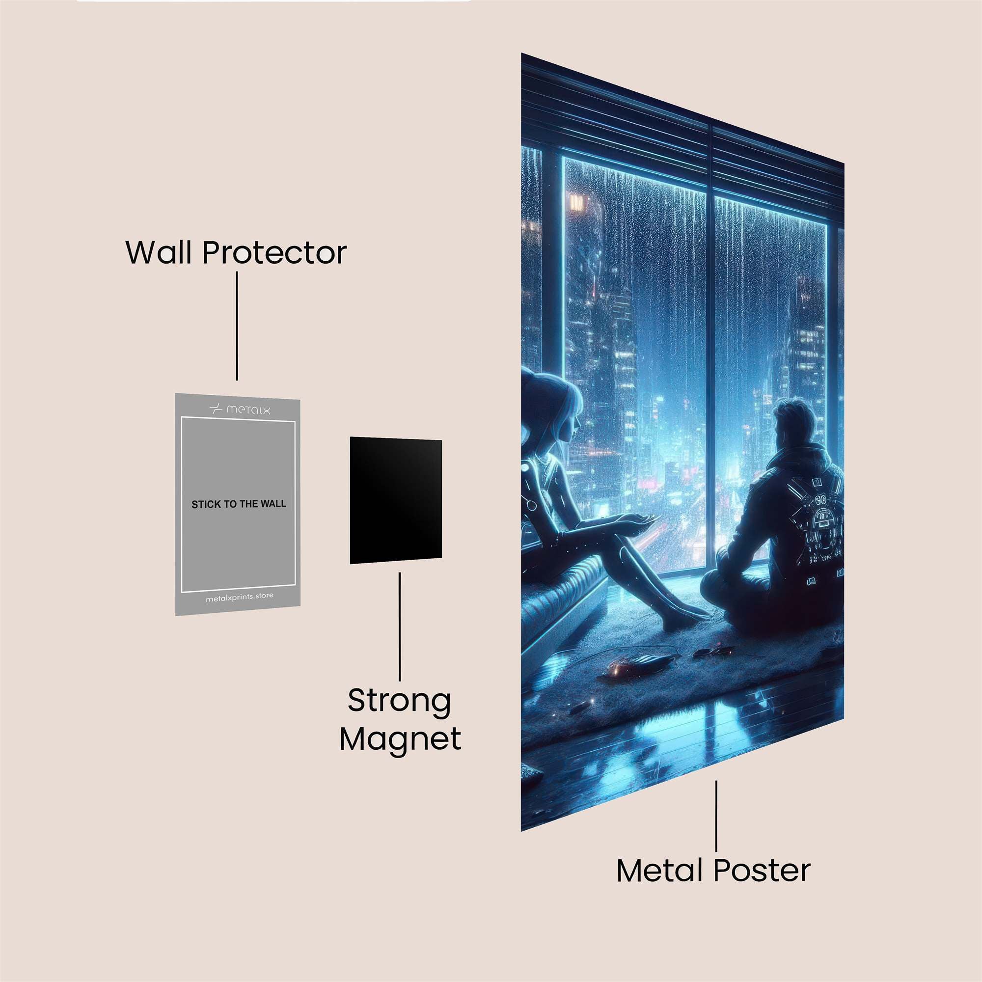 Cyber Serenity Safe Wall Magnetic / M