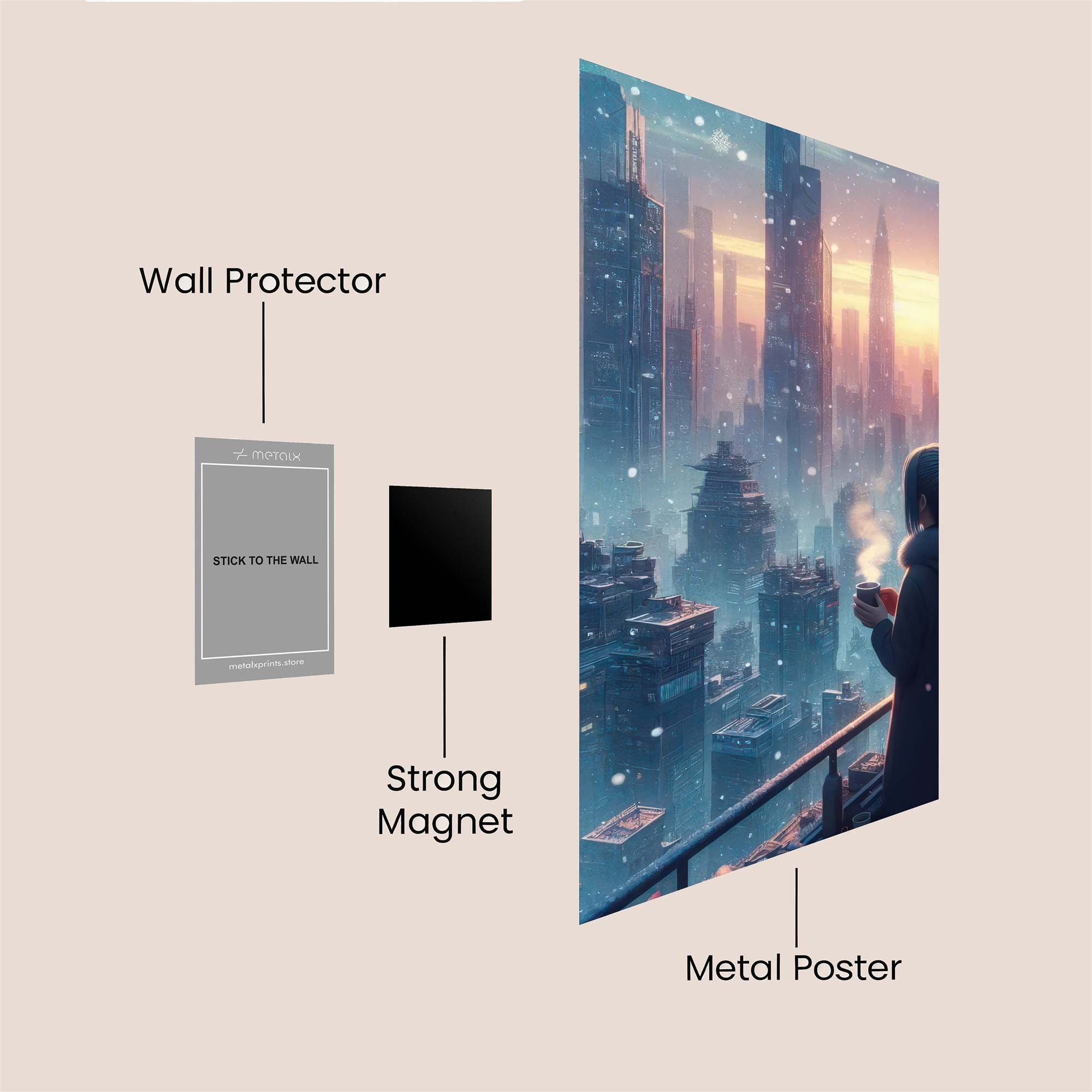 City Serenity Safe Wall Magnetic / M