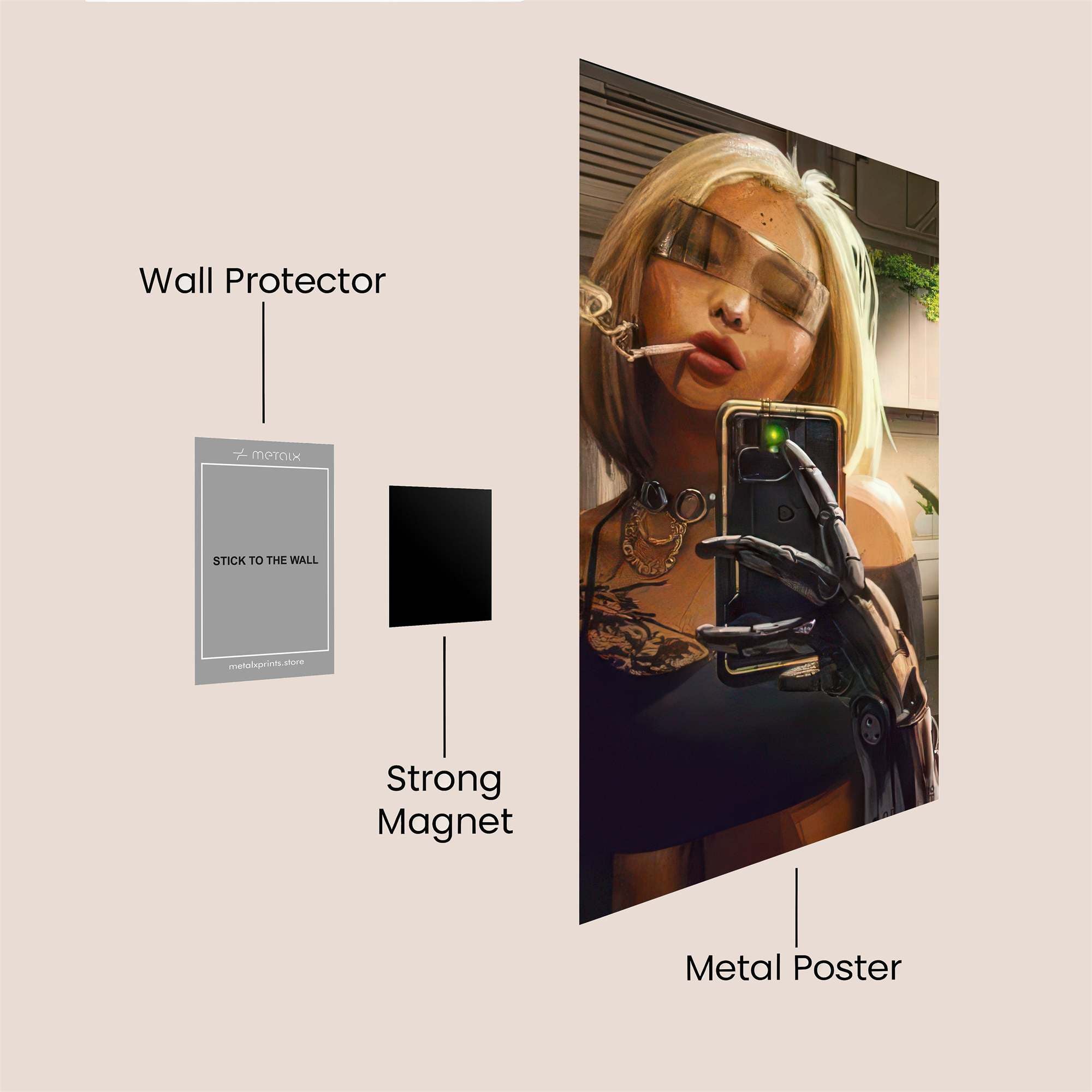 Neon Rider Safe Wall Magnetic / M