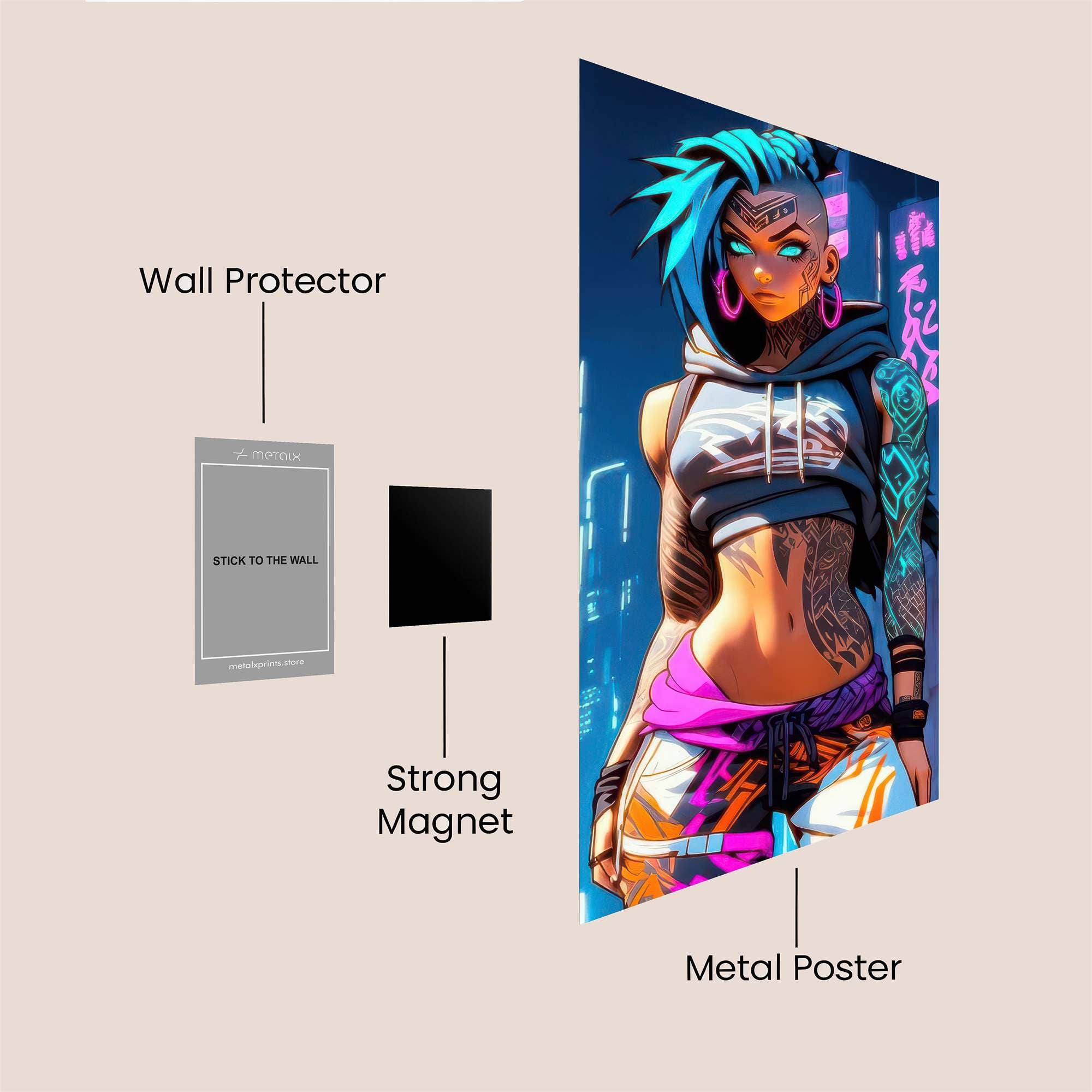 Neon Rebel Safe Wall Magnetic / M