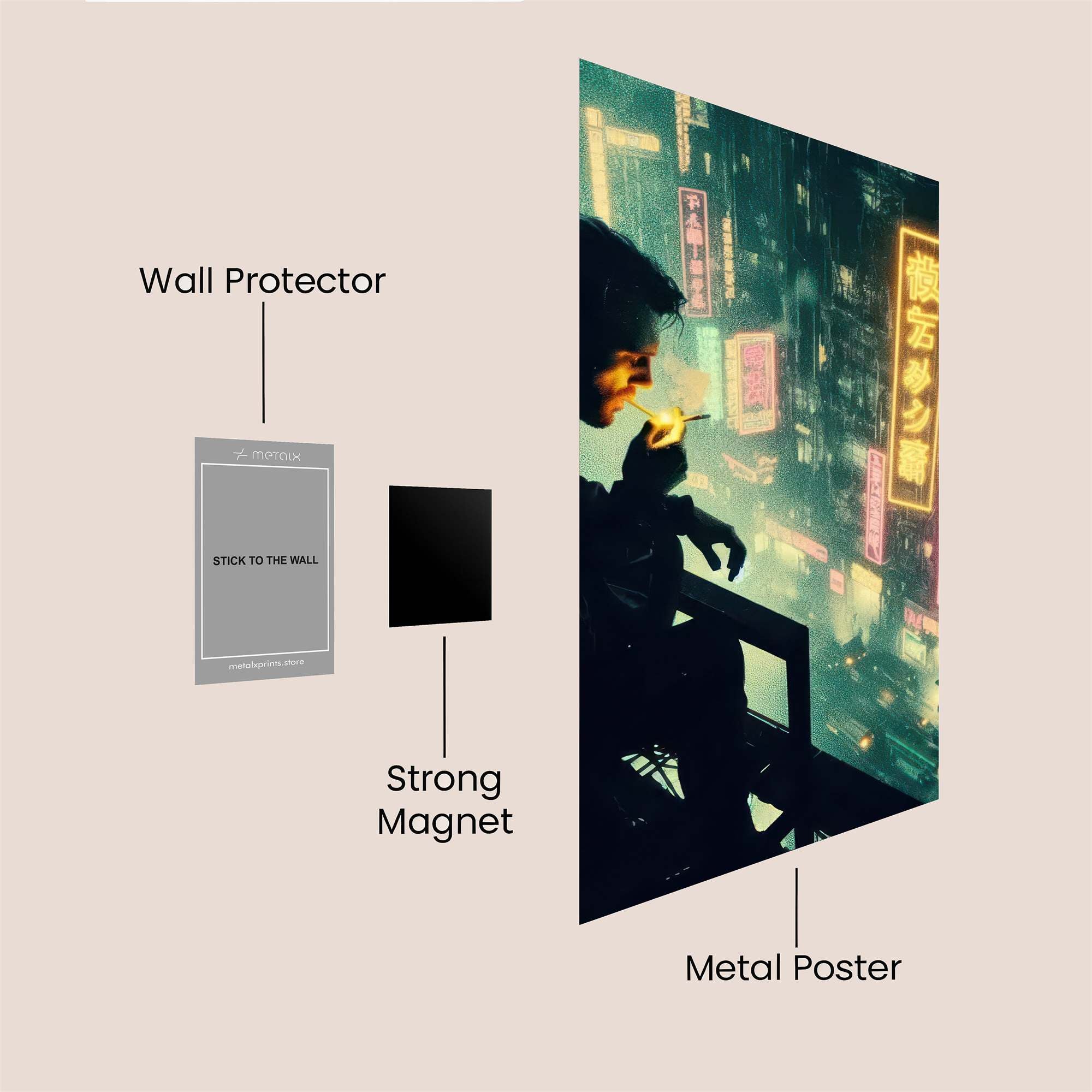 Cyberpunk Solitude Safe Wall Magnetic / M