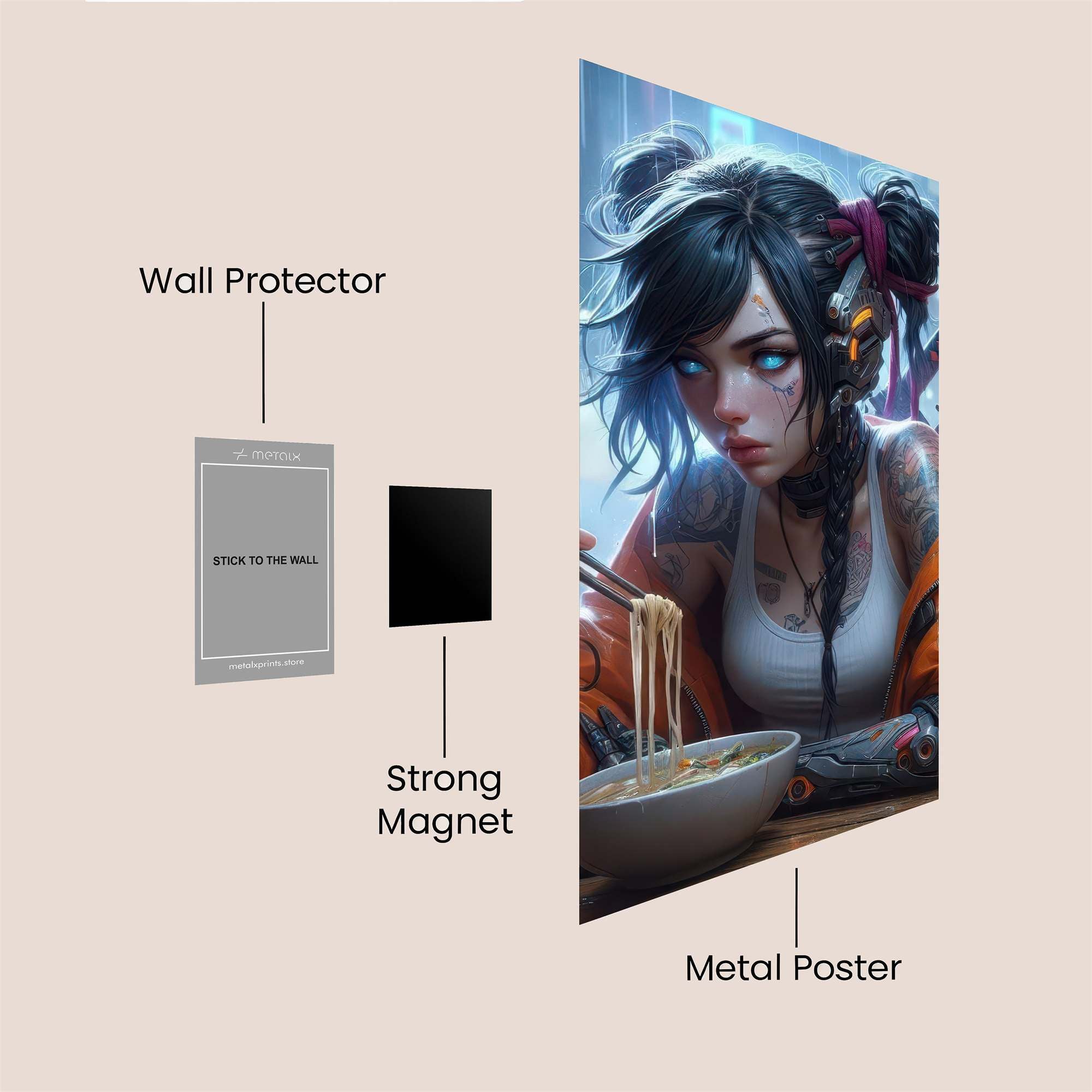 Noodle Ninja Safe Wall Magnetic / M