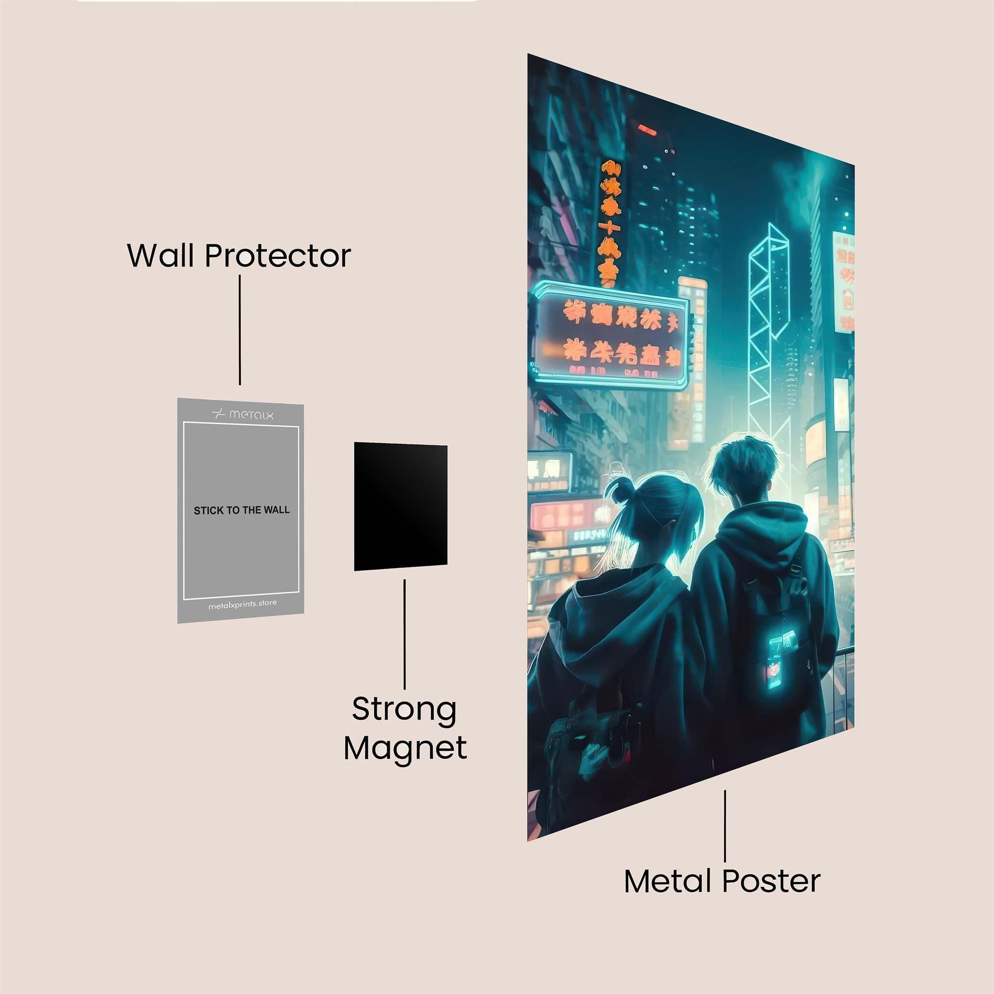 Neon Embrace Safe Wall Magnetic / M