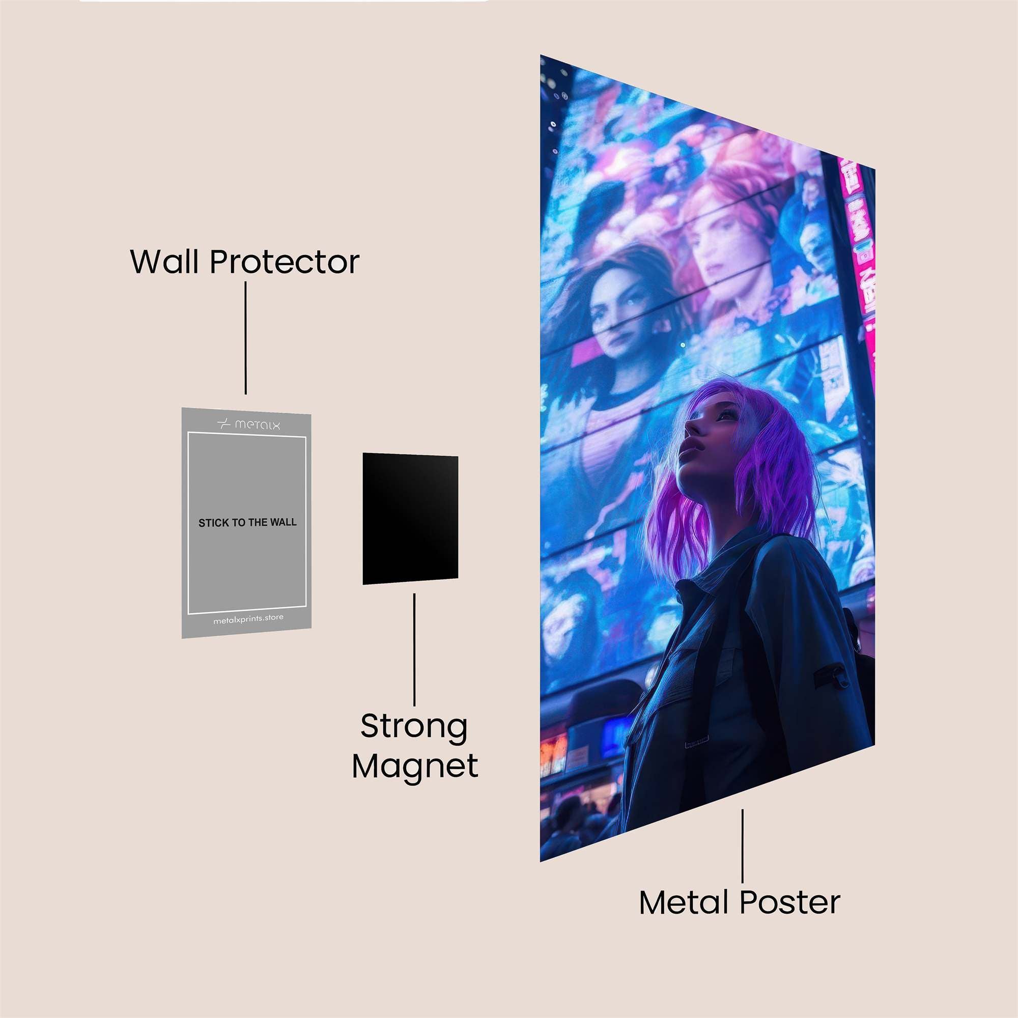 Neon Dreamer Safe Wall Magnetic / M