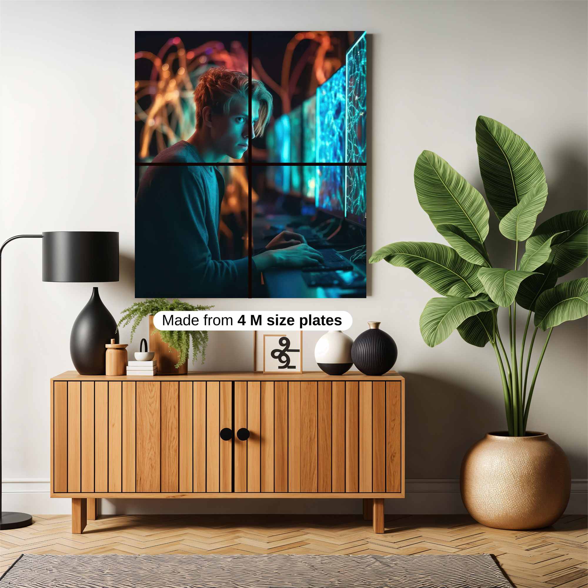 Neon Hacker Safe Wall Magnetic / M