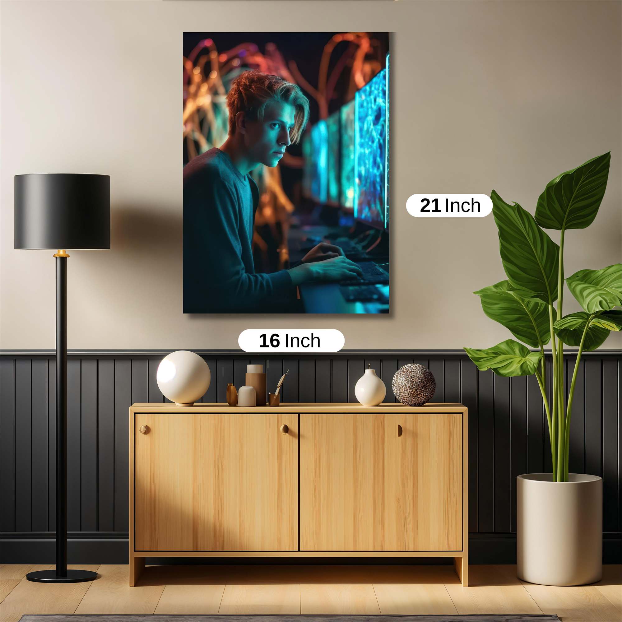 Neon Hacker Safe Wall Magnetic / M