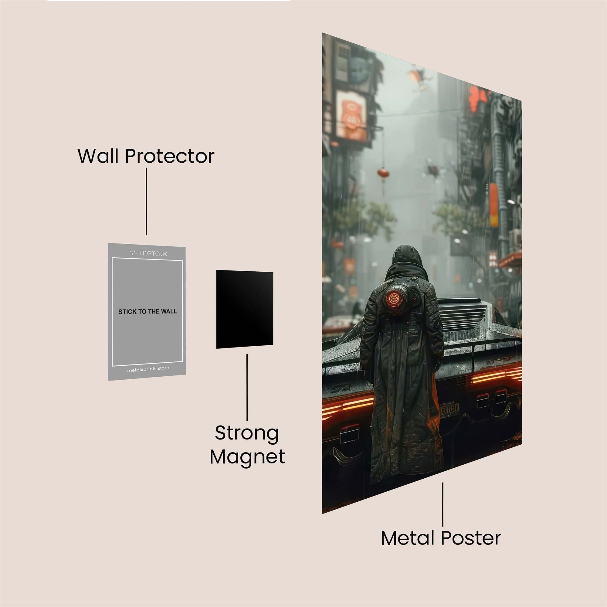 Cyberpunk Solitude Safe Wall Magnetic / M