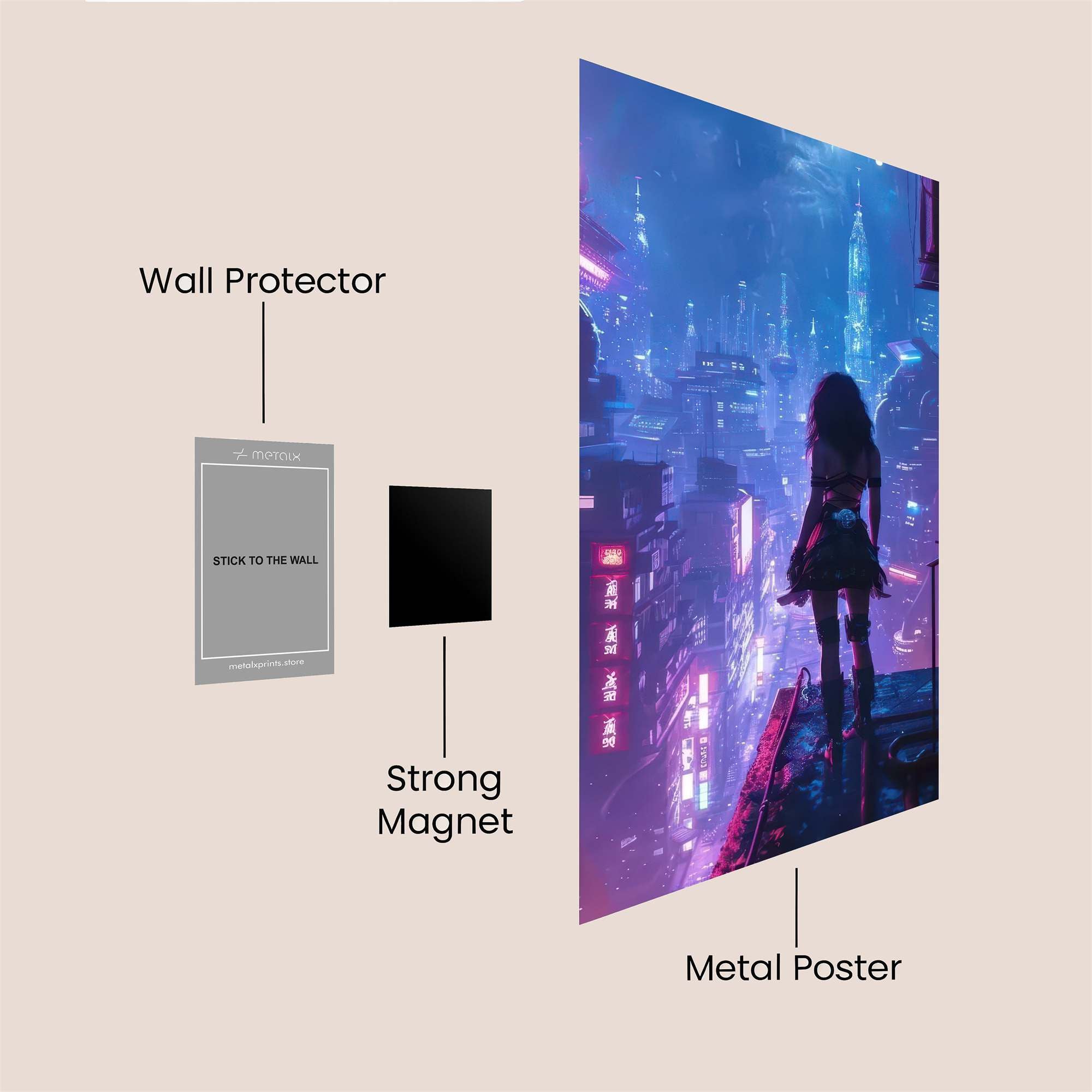 Cyberpunk Solitude Safe Wall Magnetic / M