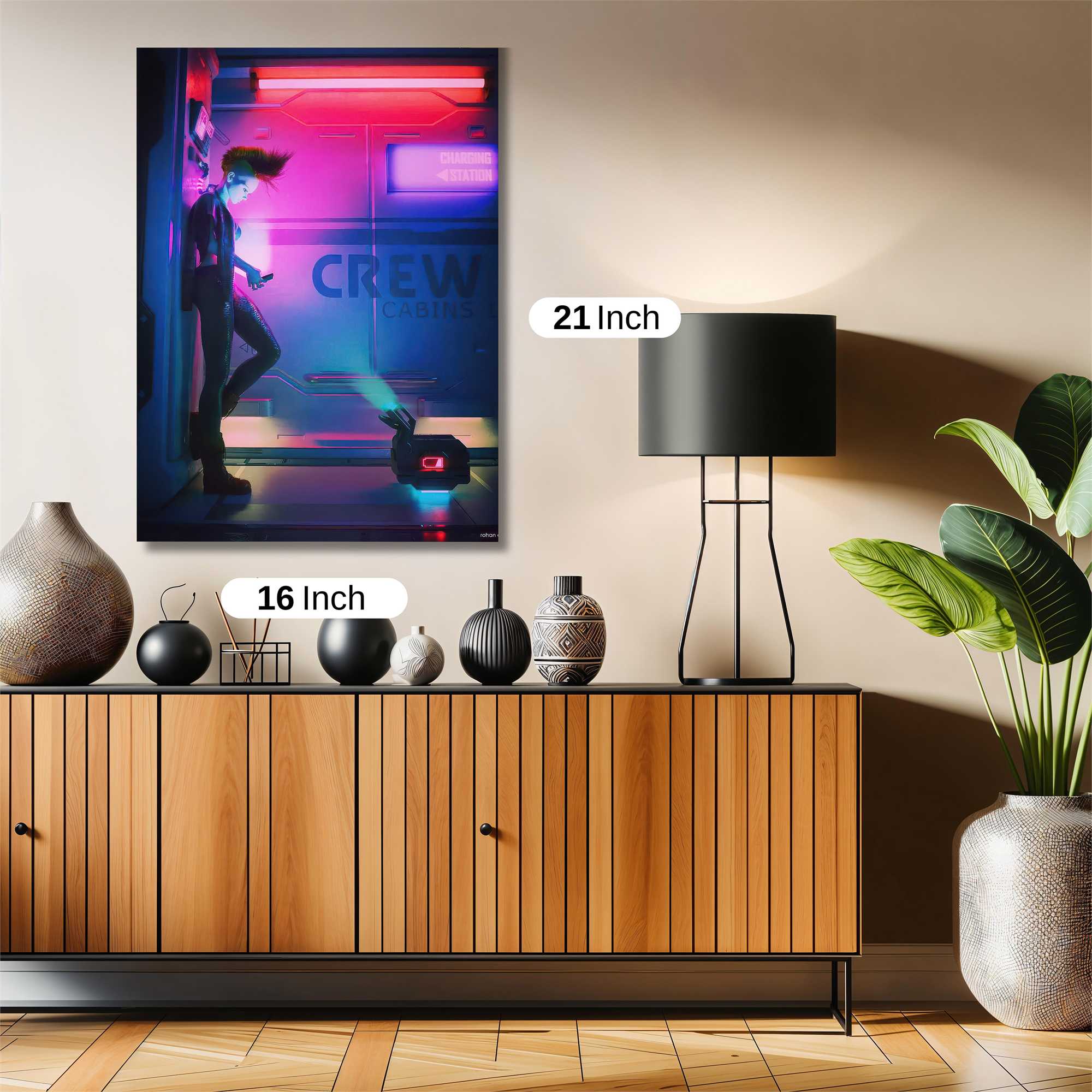 Neon Solitude Safe Wall Magnetic / M