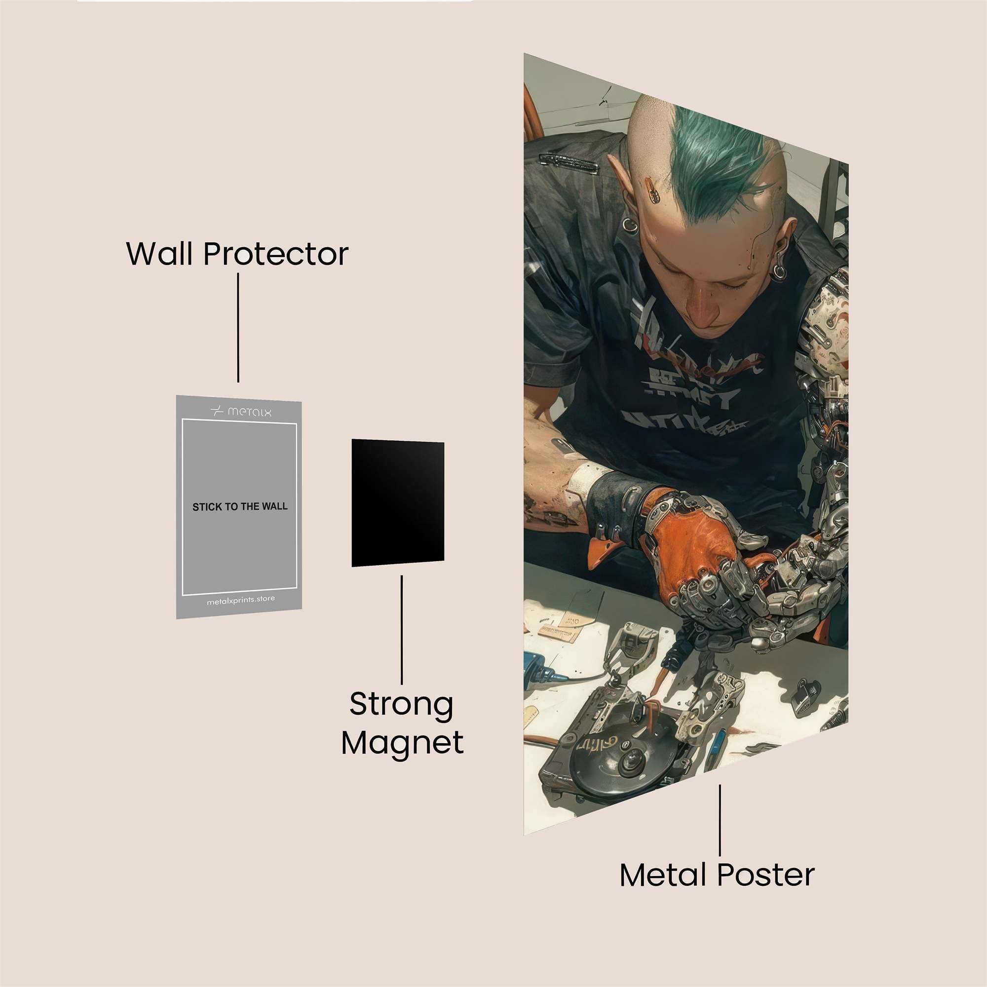 Cyber Rebel Safe Wall Magnetic / M