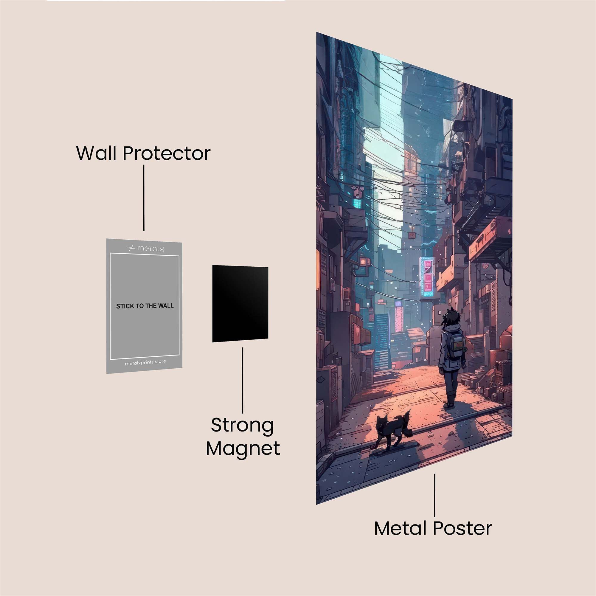 Cyberpunk Solitude Safe Wall Magnetic / M