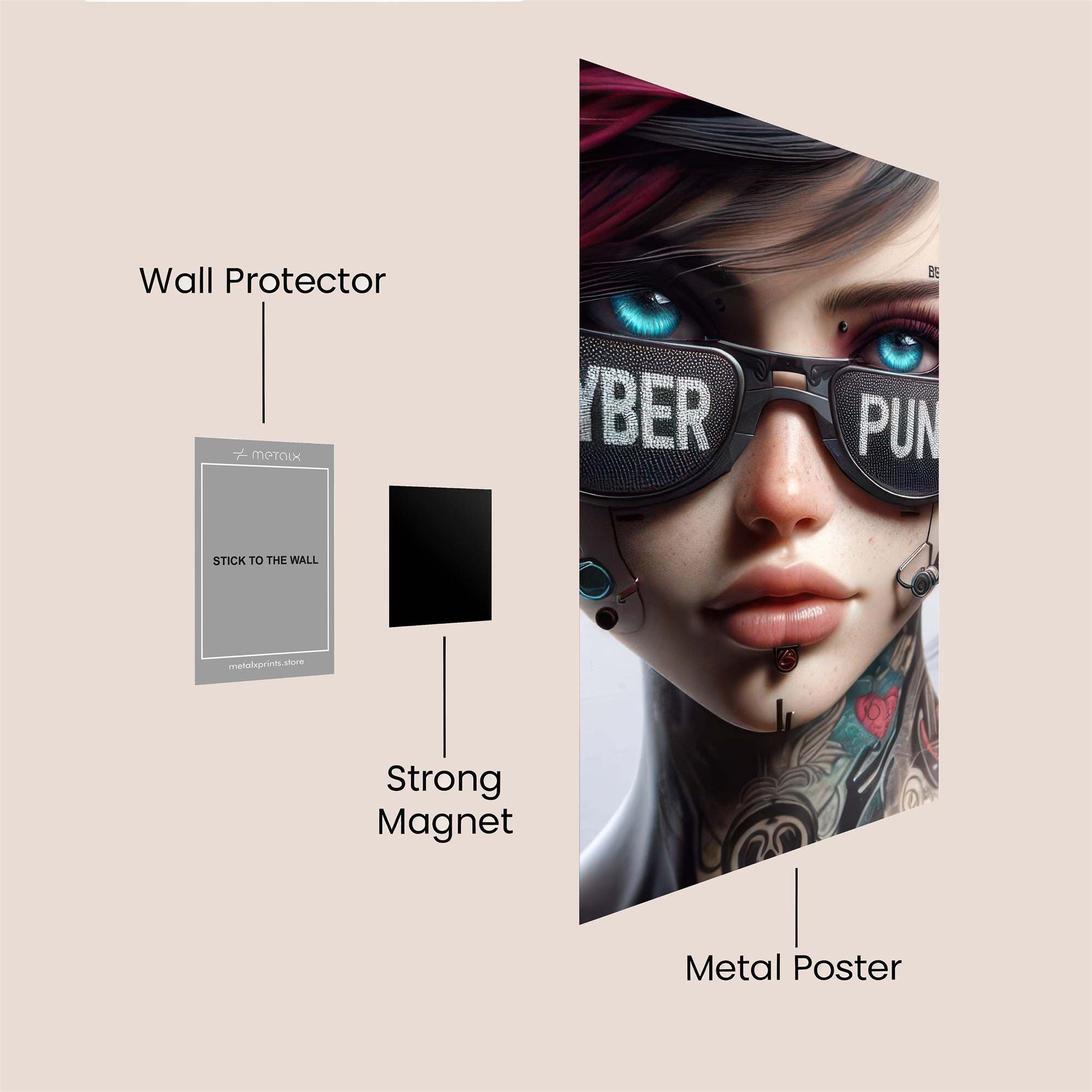 Cyber Rebel Safe Wall Magnetic / M