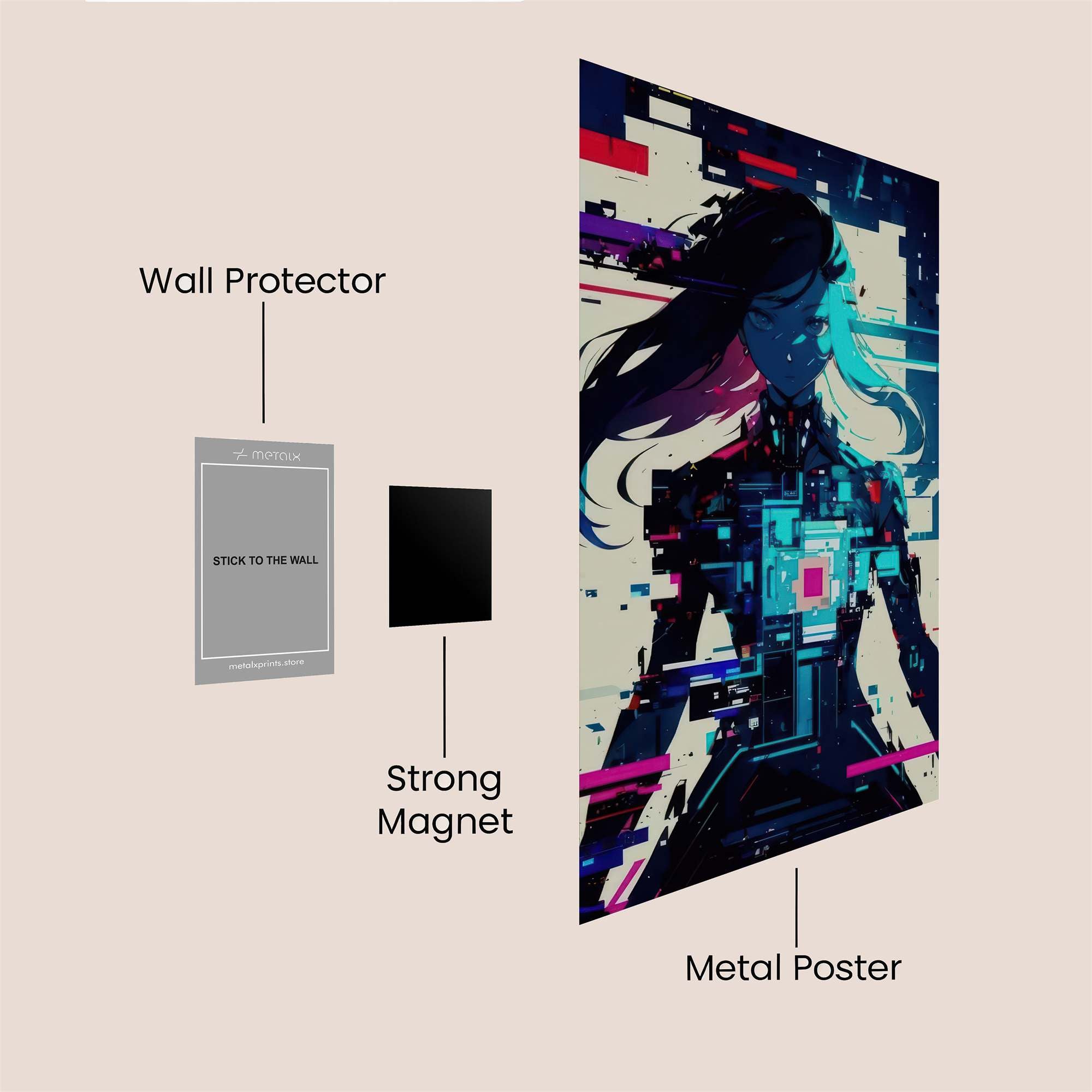 Cyber Serenity Safe Wall Magnetic / M
