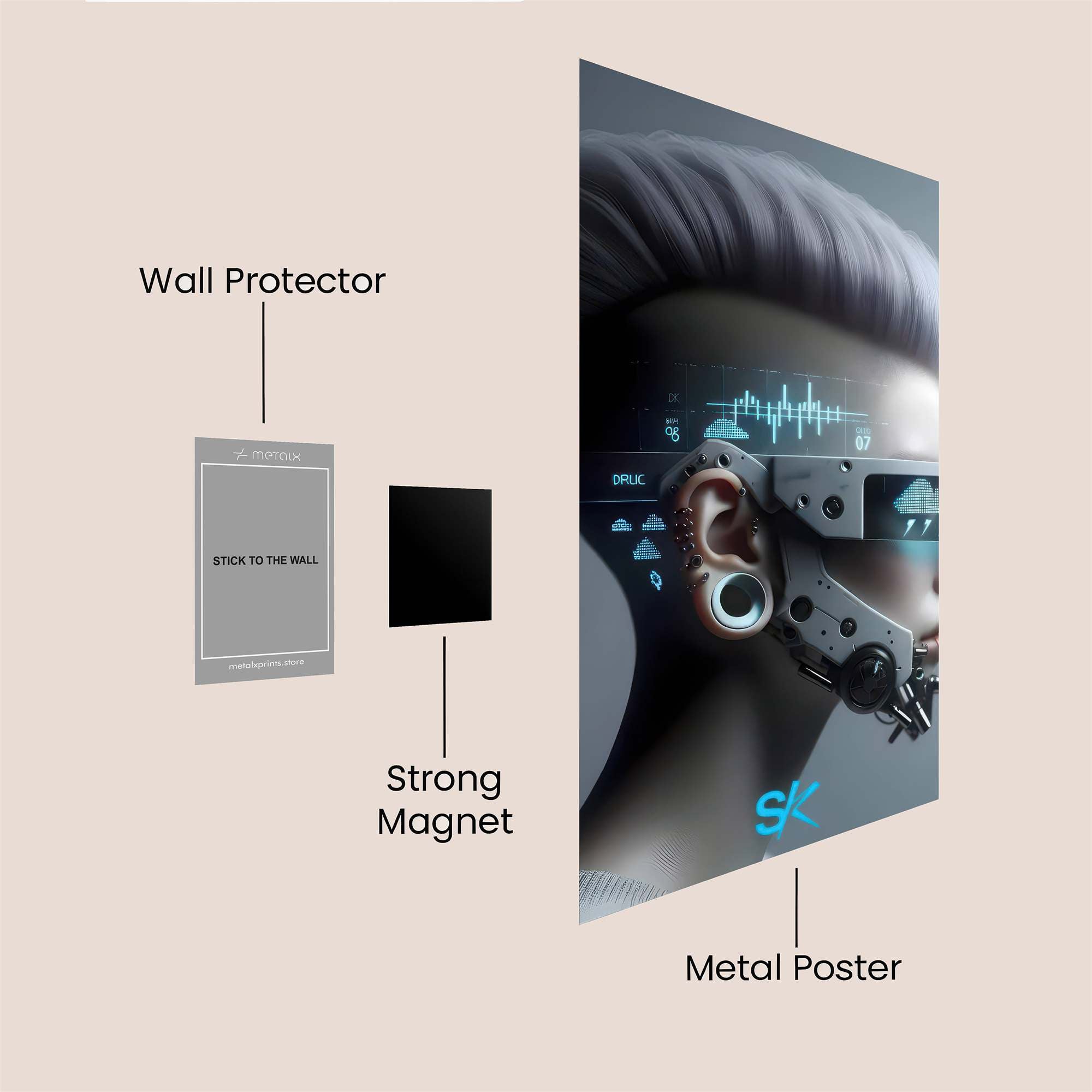 Cyber Enigma Safe Wall Magnetic / M