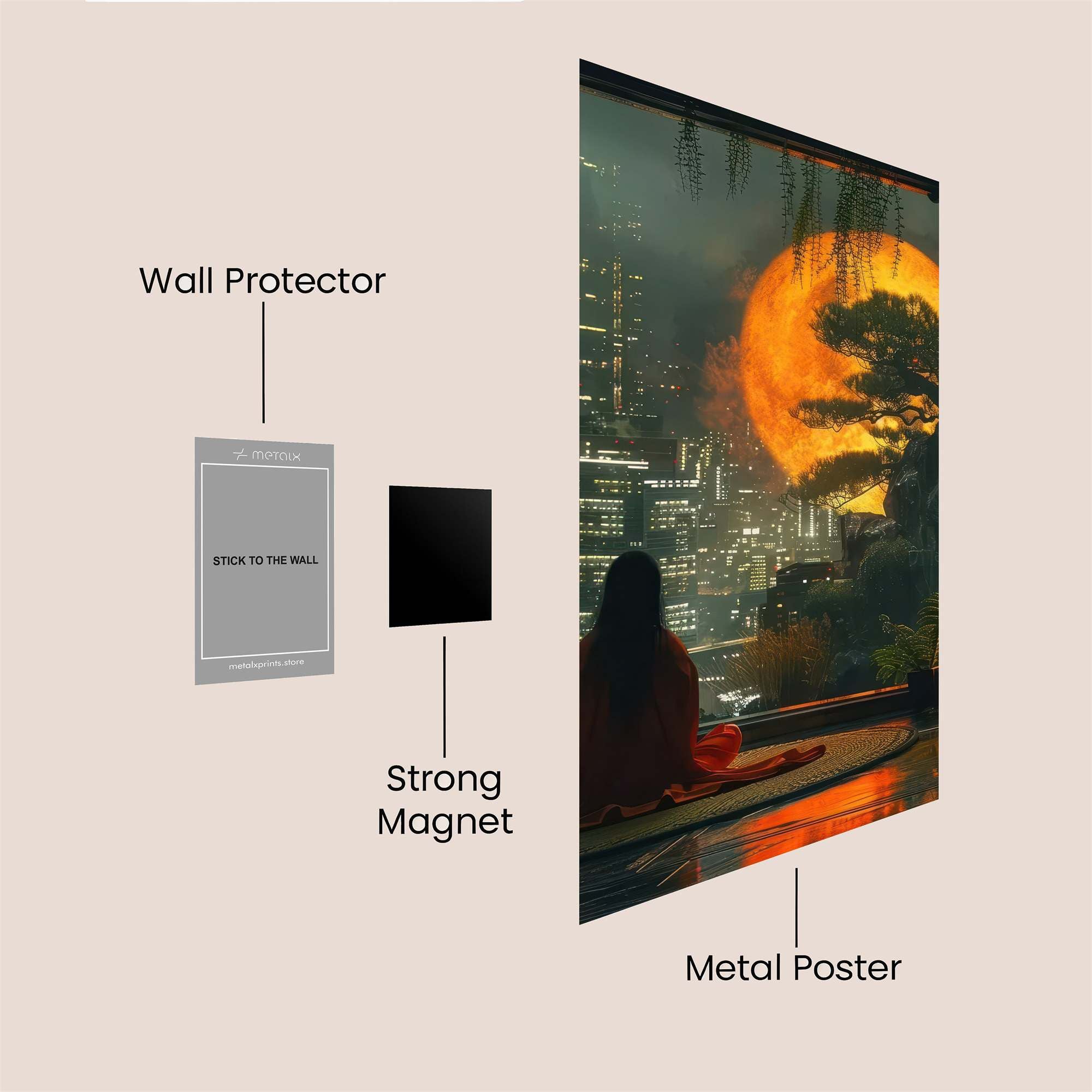 Moonlit Serenity Safe Wall Magnetic / M