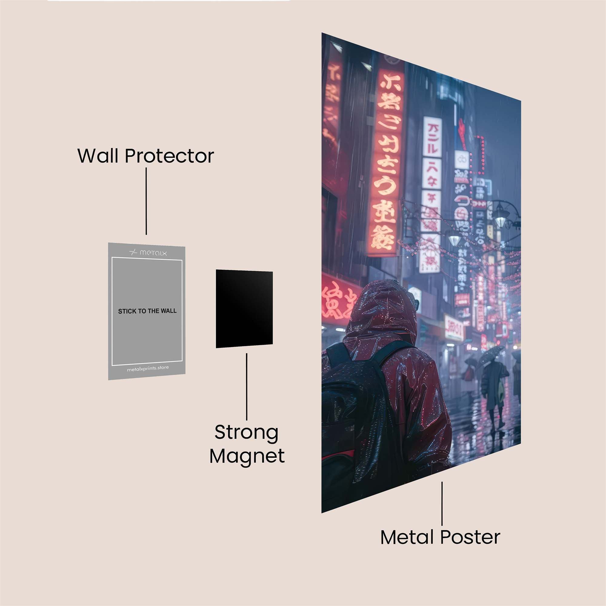 Neon Solitude Safe Wall Magnetic / M