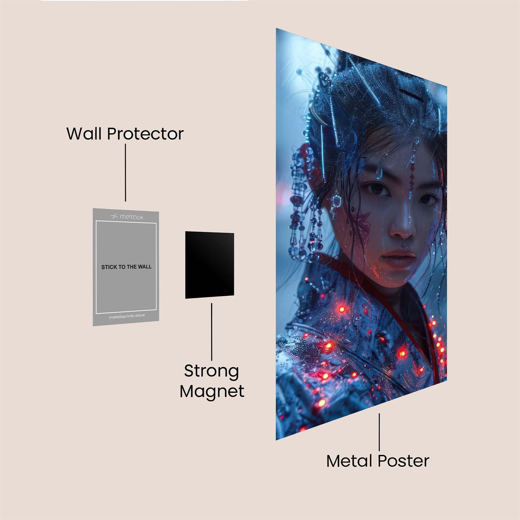 Geisha Glow Safe Wall Magnetic / M