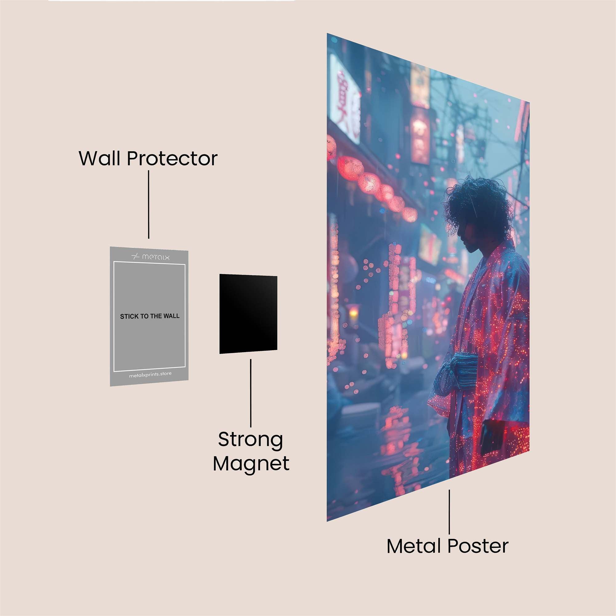 Neon Solitude Safe Wall Magnetic / M