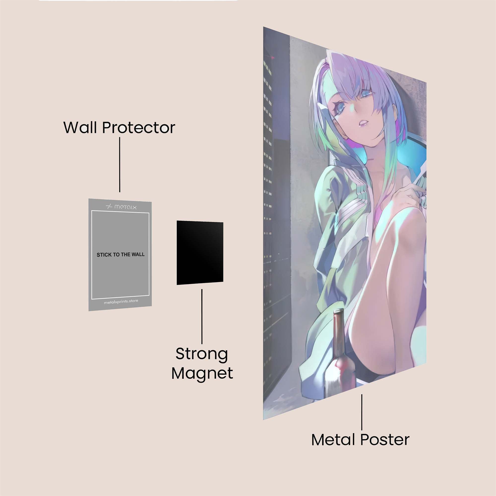 Neon Serenity Safe Wall Magnetic / M