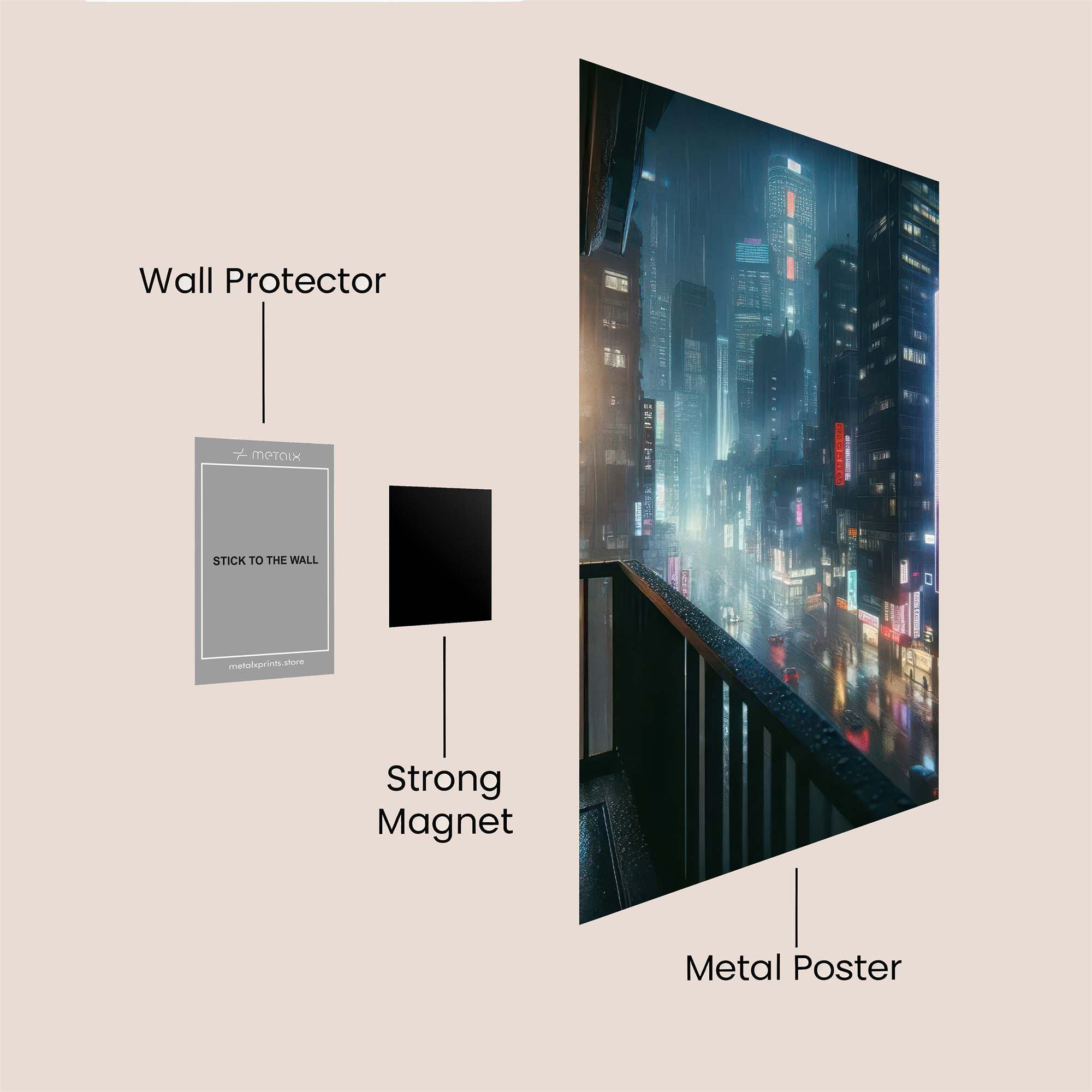 Neon Solitude Safe Wall Magnetic / M