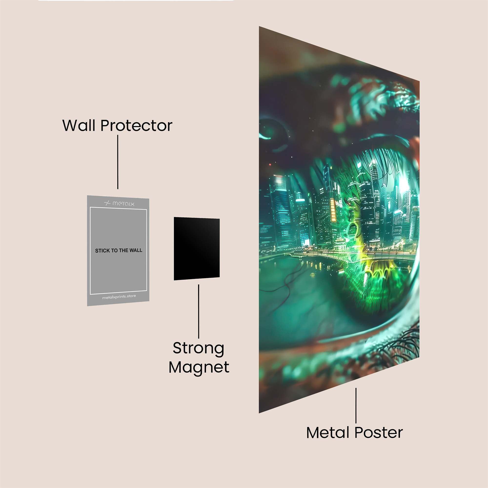 Cityscape Vision Safe Wall Magnetic / M