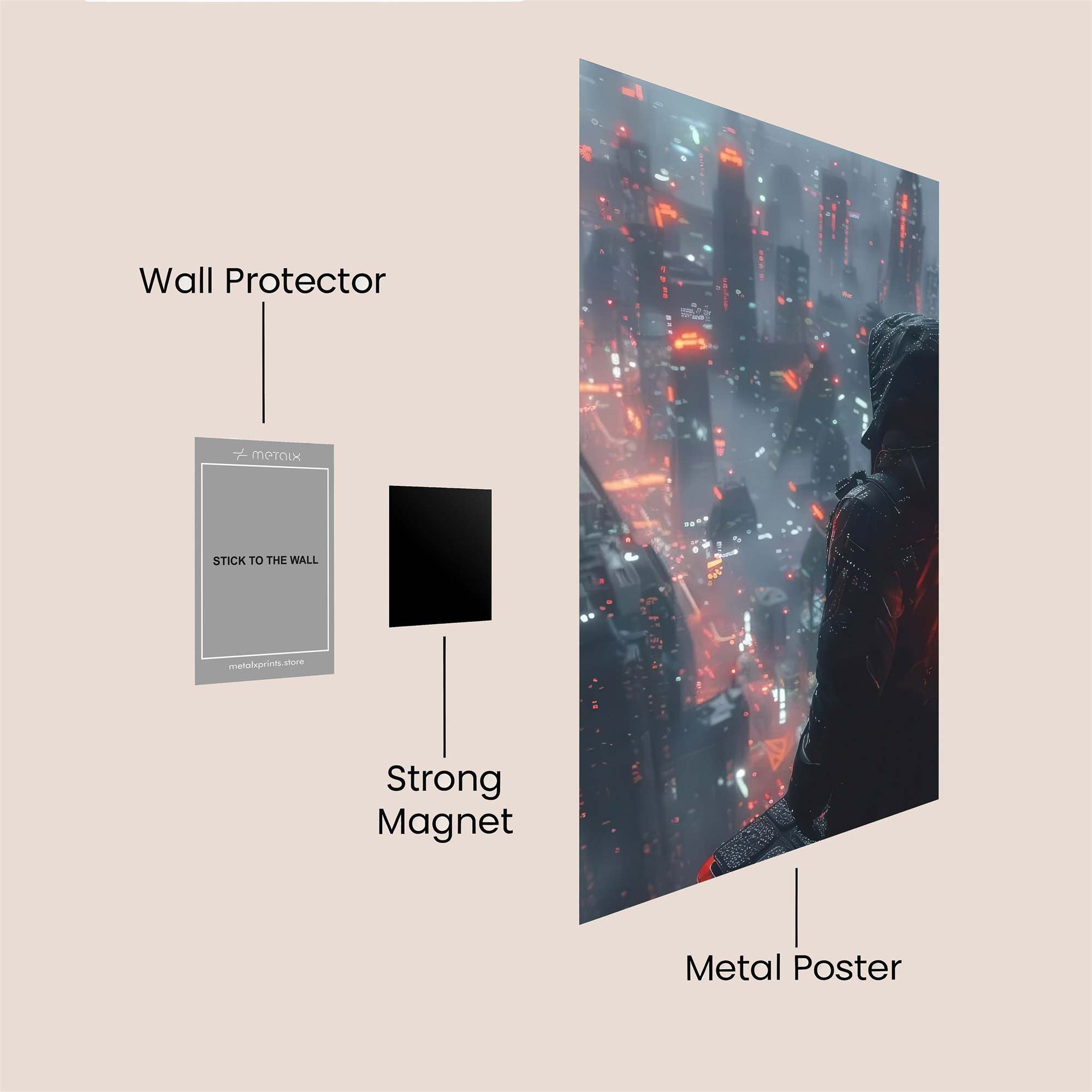 Cyberpunk Solitude Safe Wall Magnetic / M