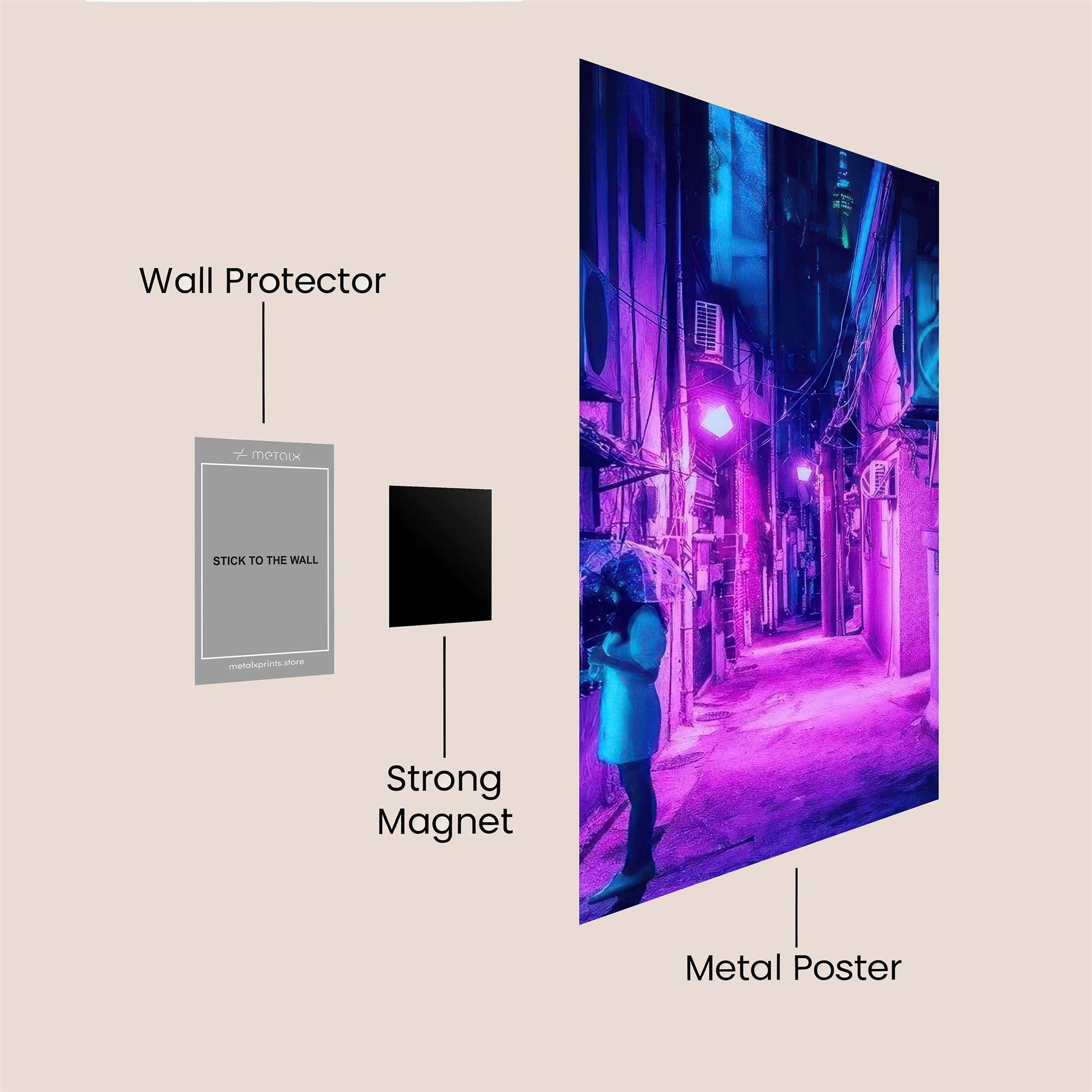 Neon Mystery Safe Wall Magnetic / M