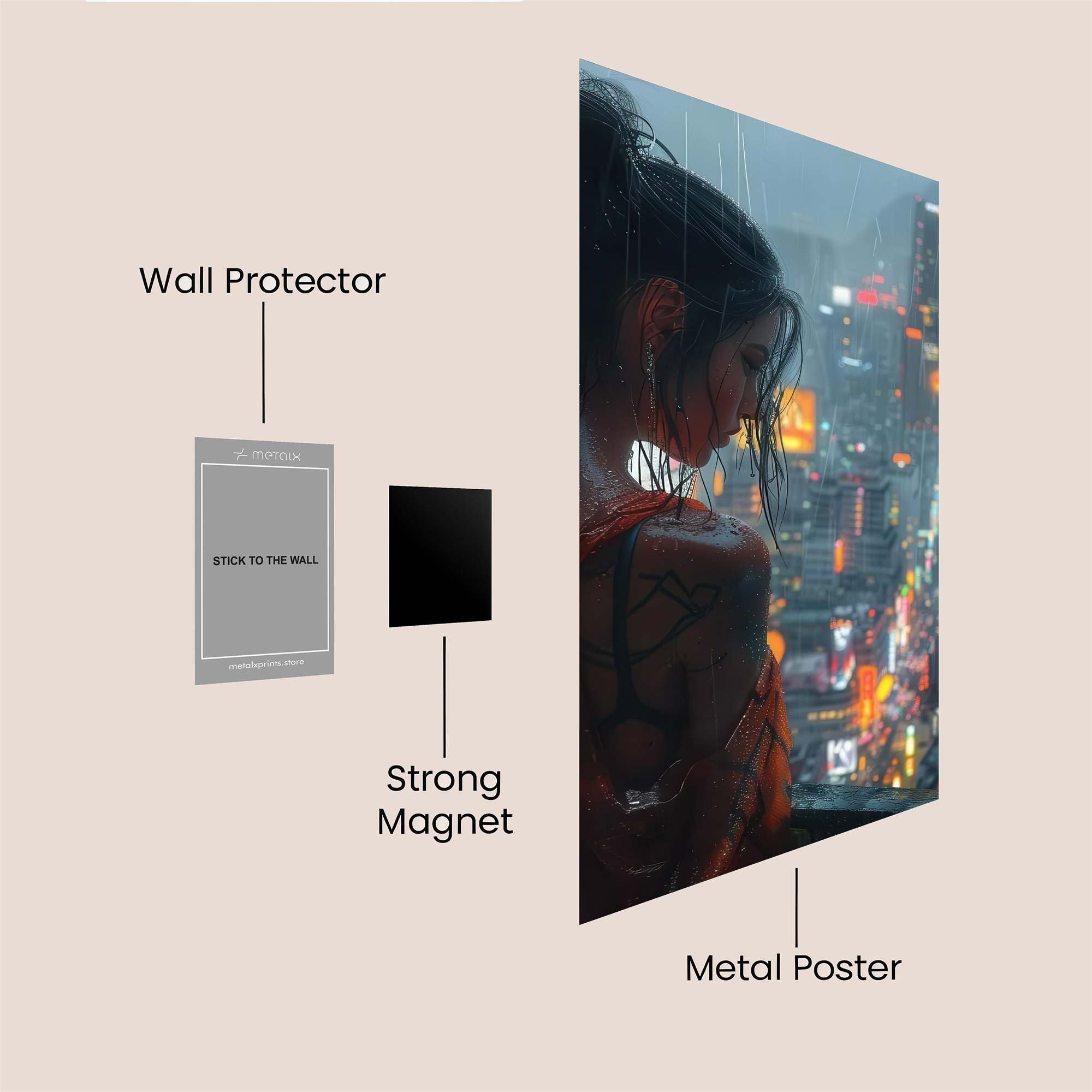 Cyberpunk Solitude Safe Wall Magnetic / M
