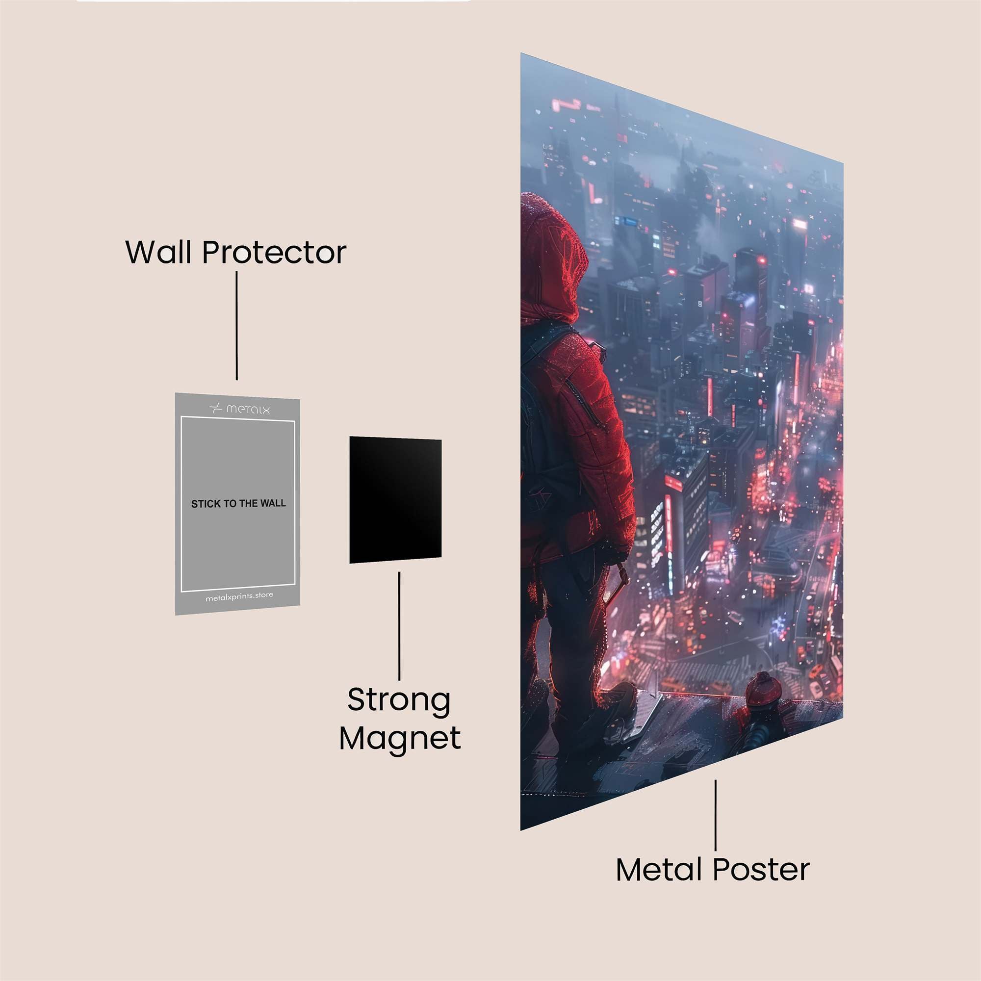 NeonSolitude Safe Wall Magnetic / M