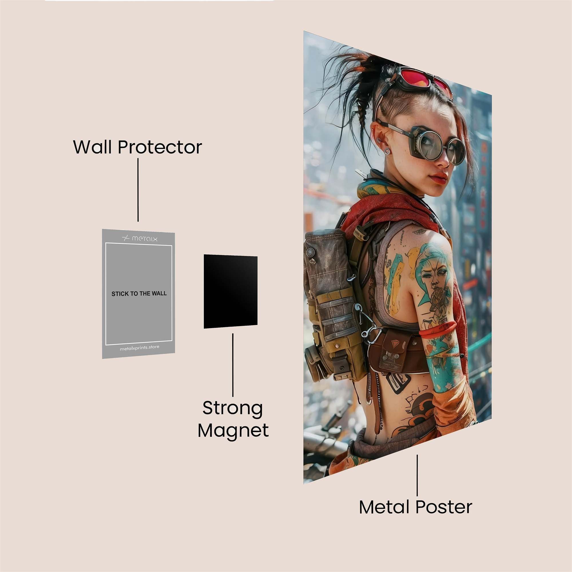 Cyberpunk Adventurer Safe Wall Magnetic / M