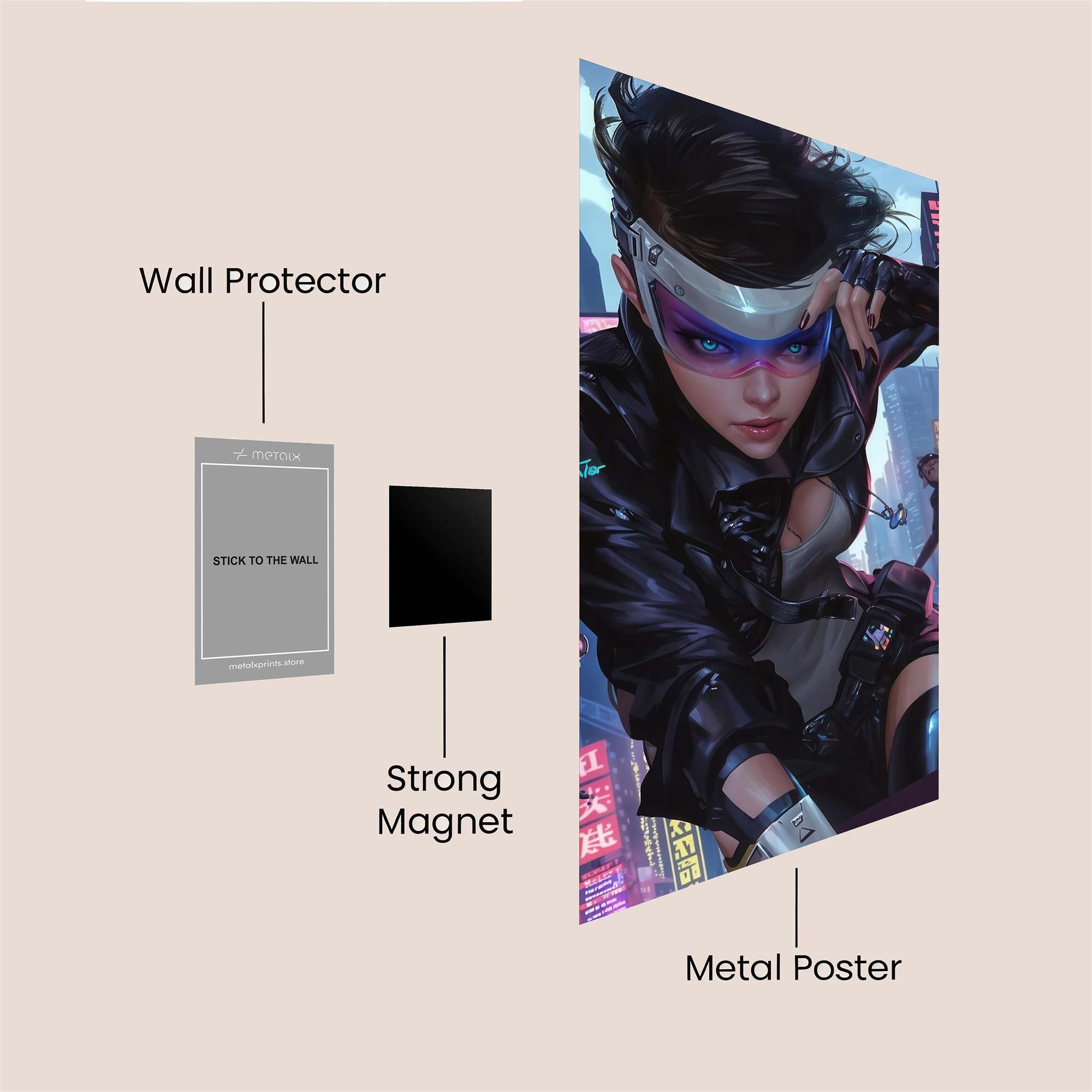 Neon Rebel Safe Wall Magnetic / M