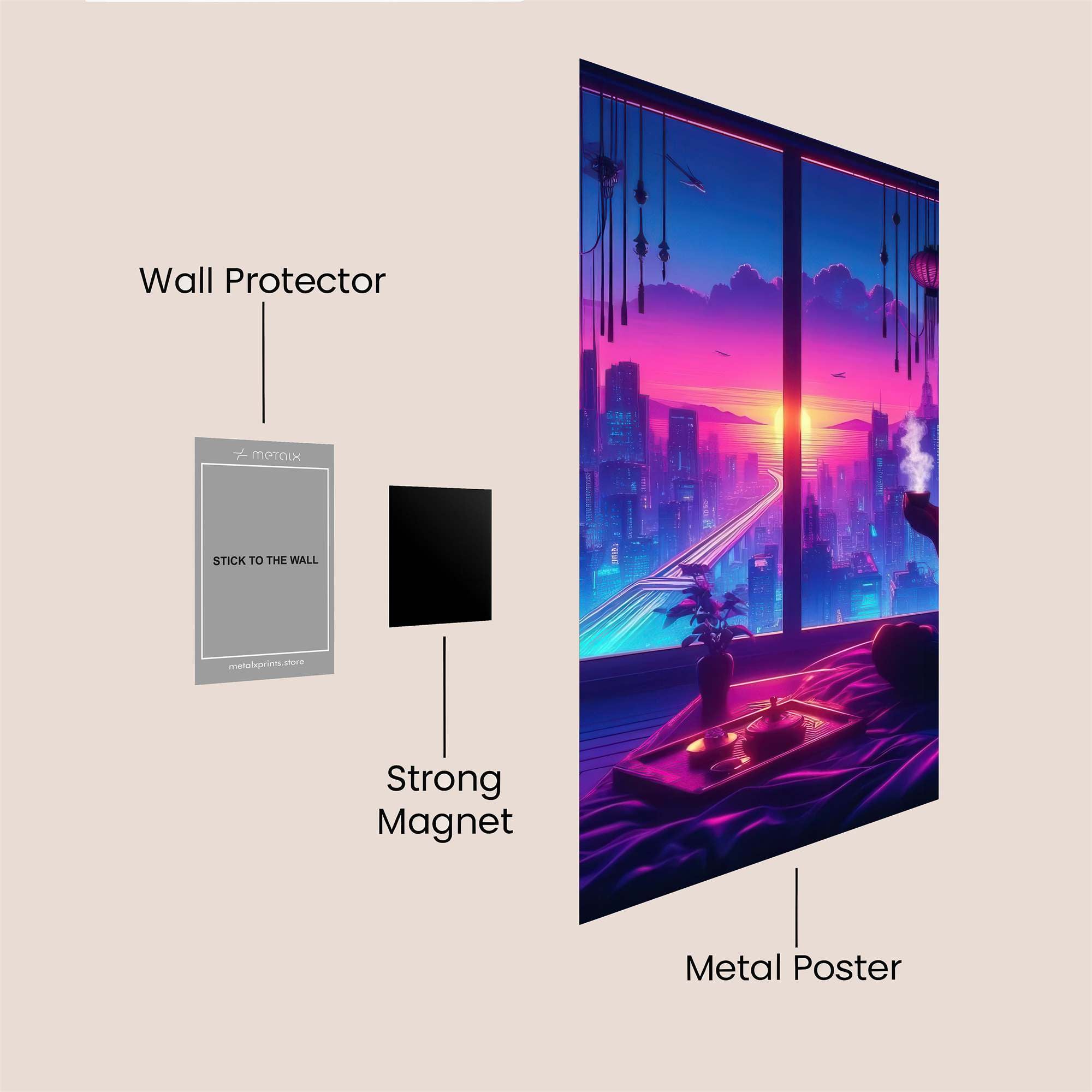 Cyber Serenity Safe Wall Magnetic / M
