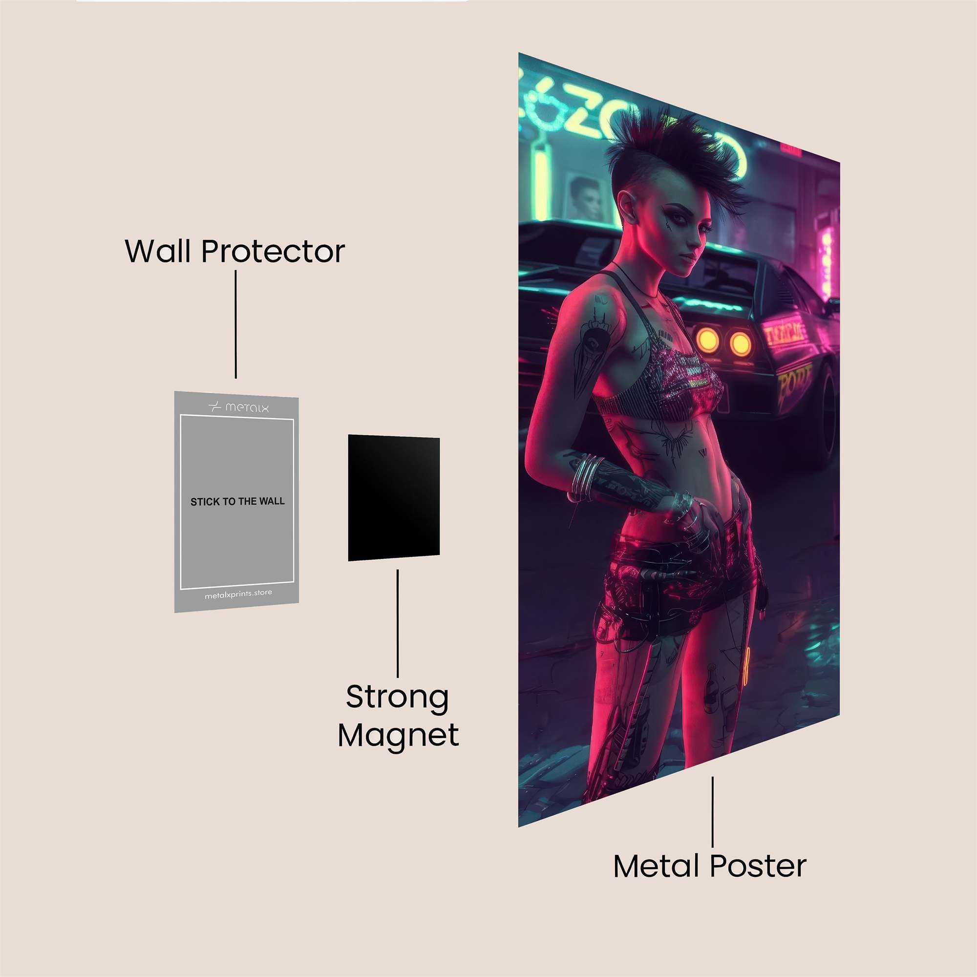 Neon Rebel Safe Wall Magnetic / M