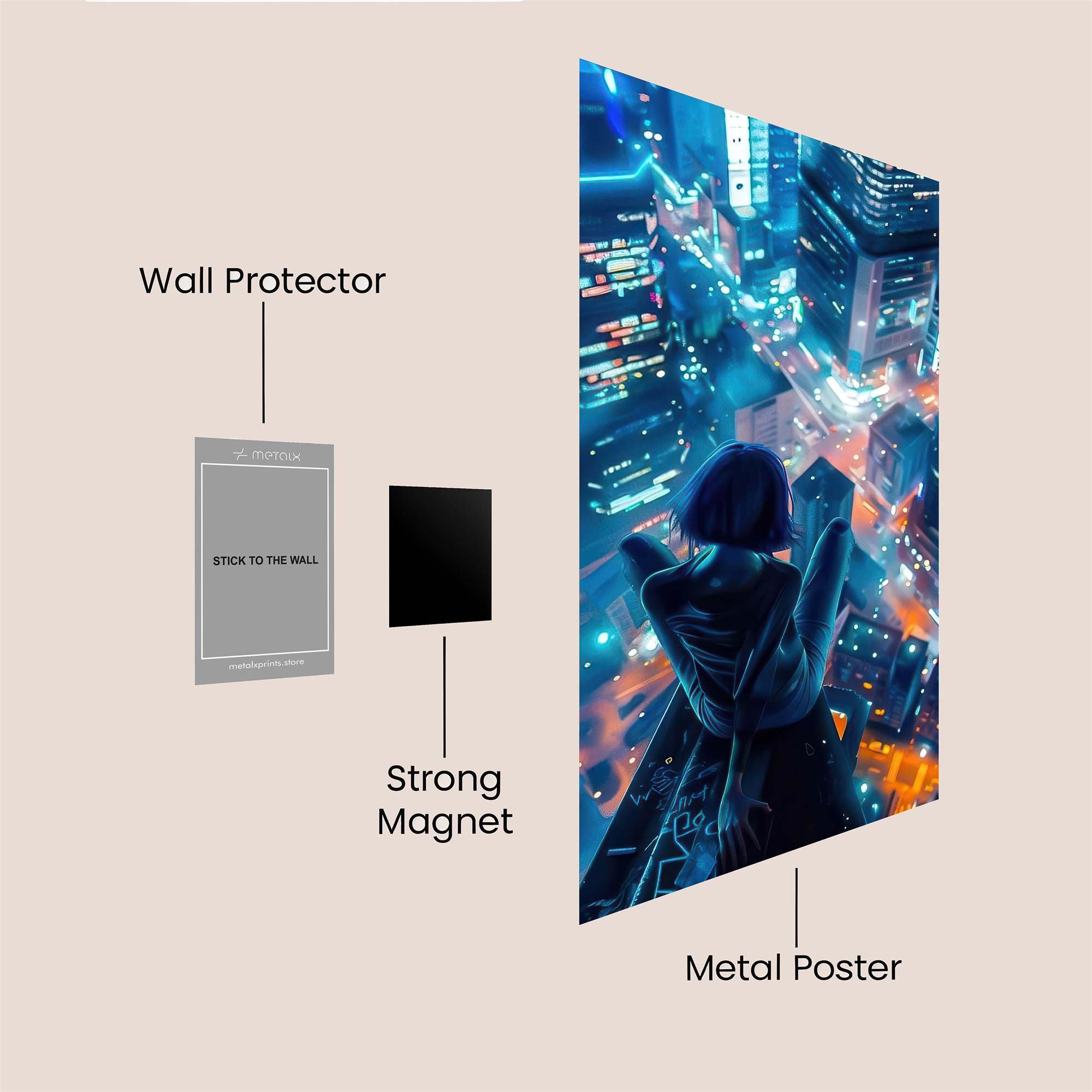 Neon Solitude Safe Wall Magnetic / M